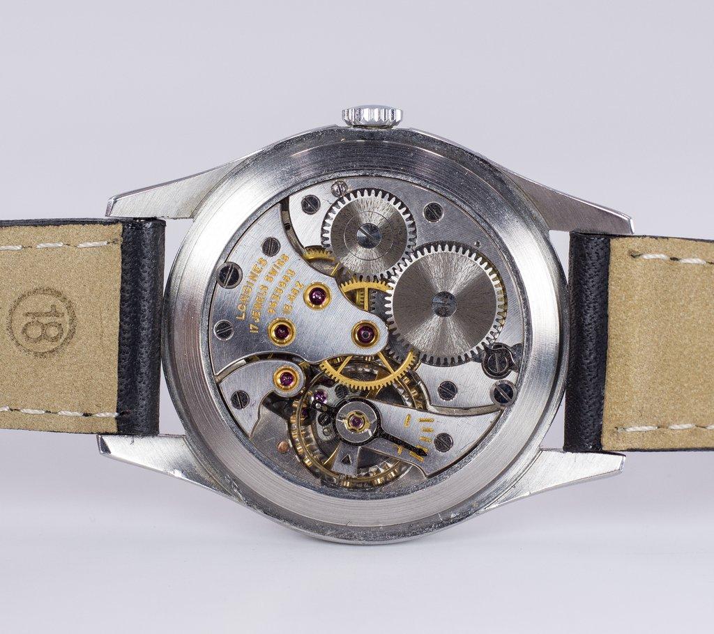 Vintage Steel Longines Wristwatch, 1960s In Good Condition For Sale In Bologna, IT