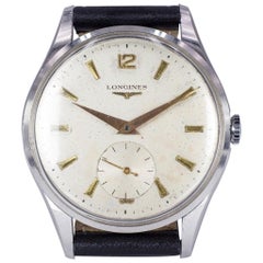 Vintage Steel Longines Wristwatch, 1960s