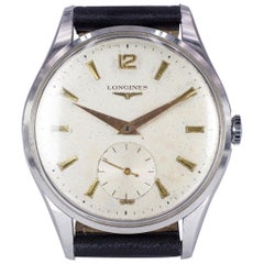 Vintage Steel Longines Wristwatch, 1960s
