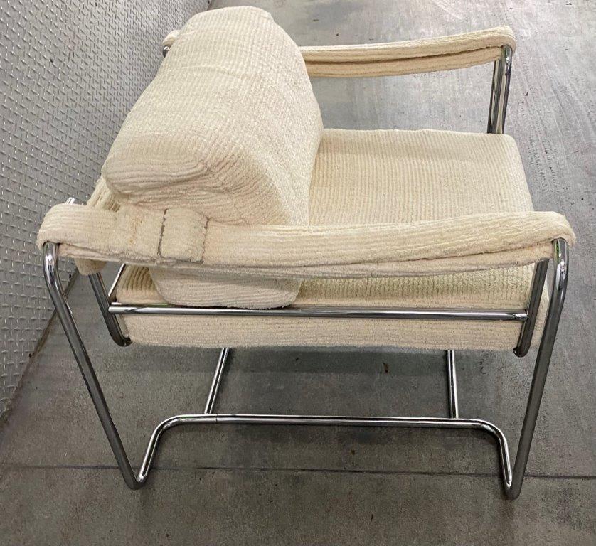 Mid-Century Modern Mid Century Steel Lounge Chair w/ Updated  Upholstery