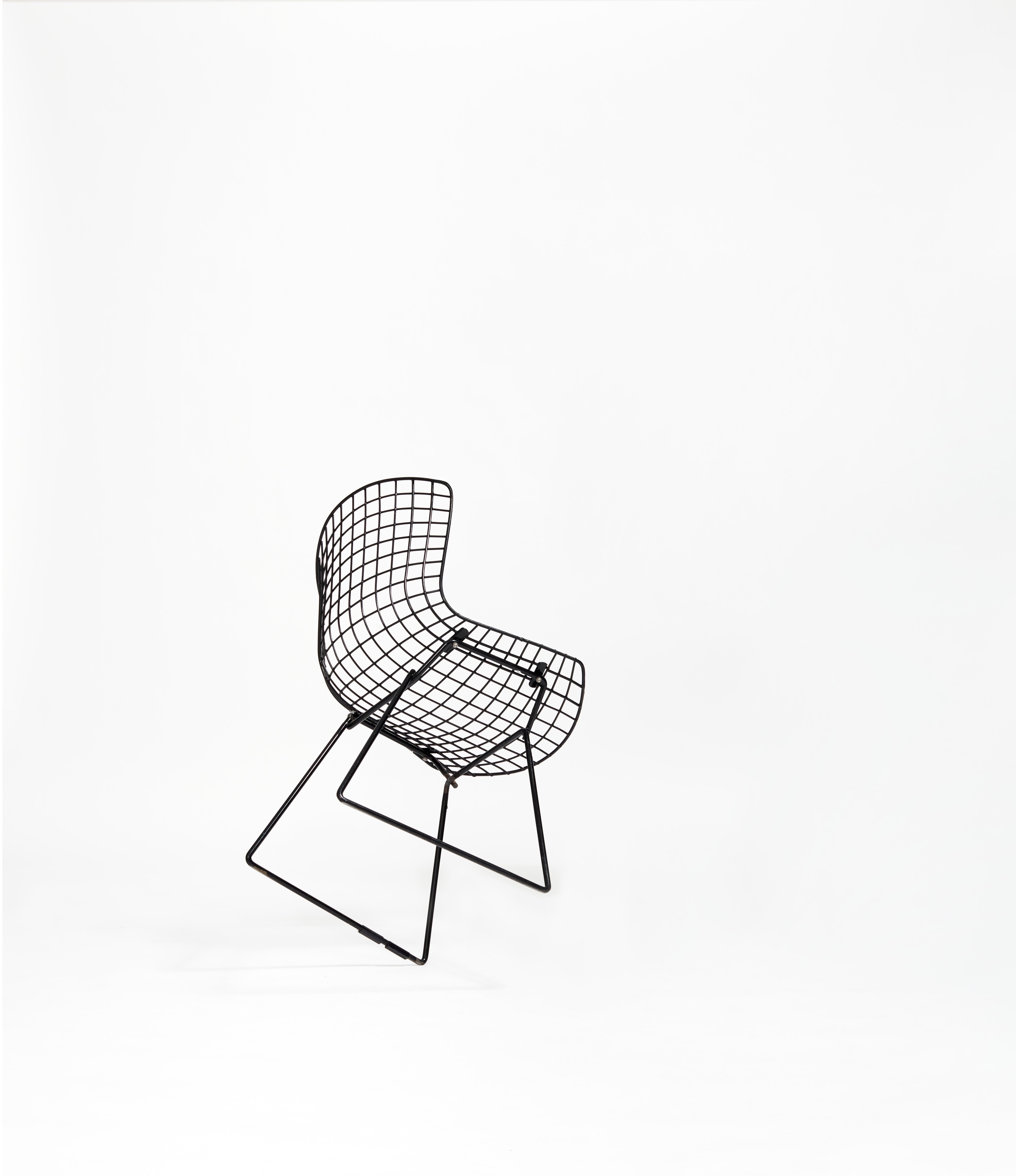 Mid-Century Modern Vintage Steel Mesh Side Chair by Harry Bertoia For Sale