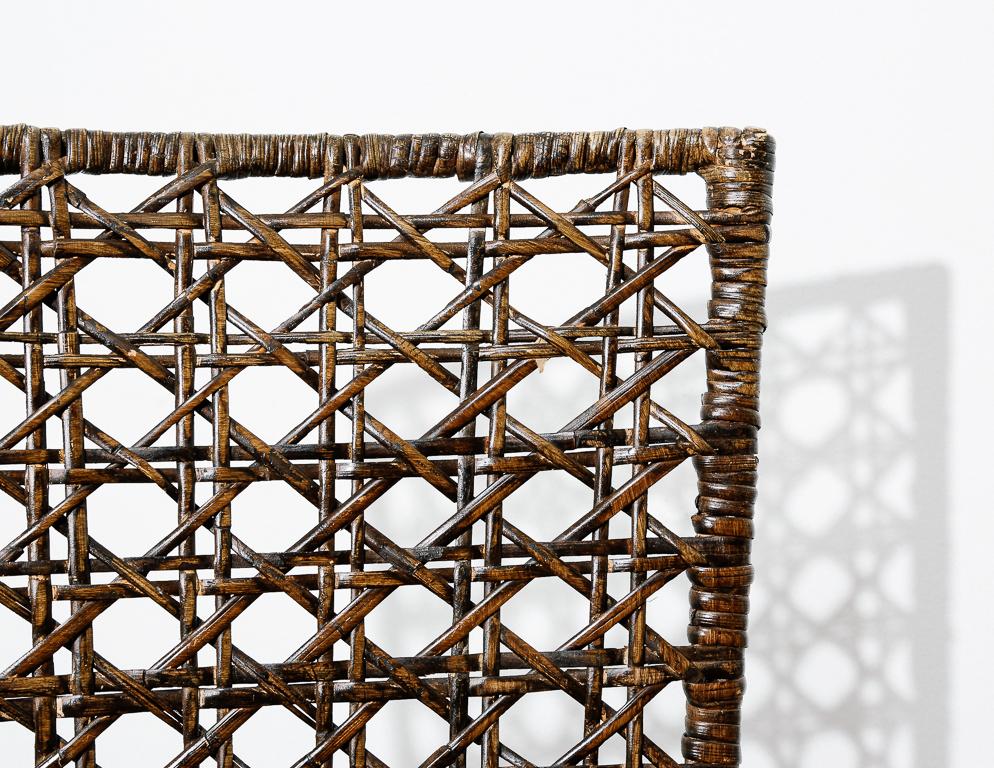 Chaise d'appoint vintage en acier et rotin 2