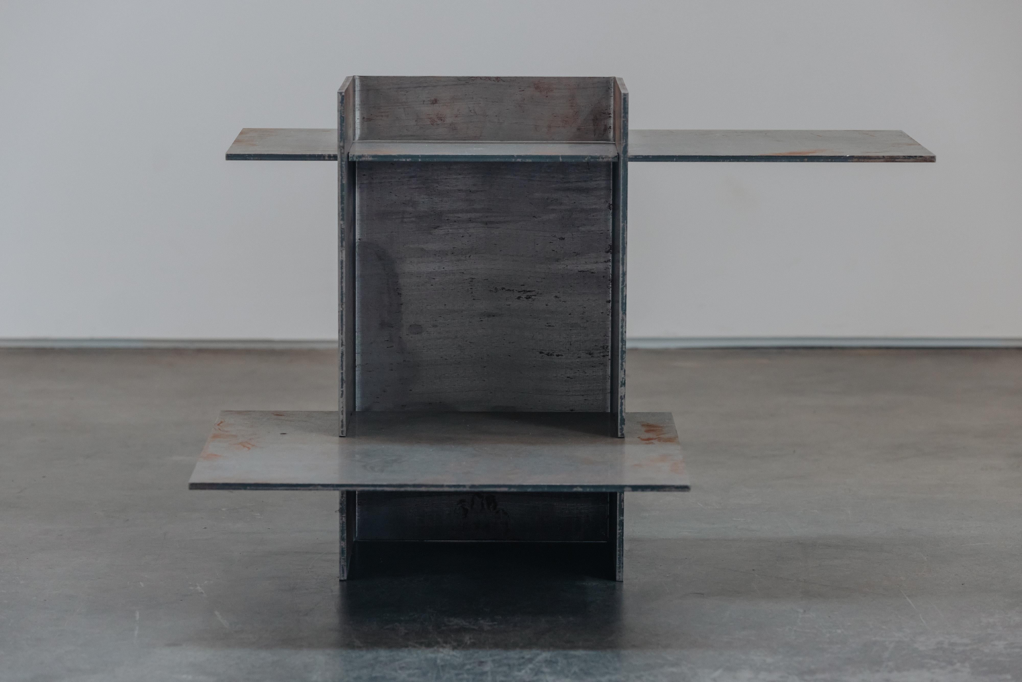 European Vintage Steel Side Table From France, Circa 1980 For Sale