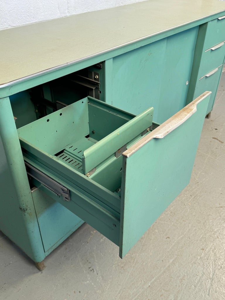 Vintage Steel Tanker Office Cabinet For Sale at 1stDibs