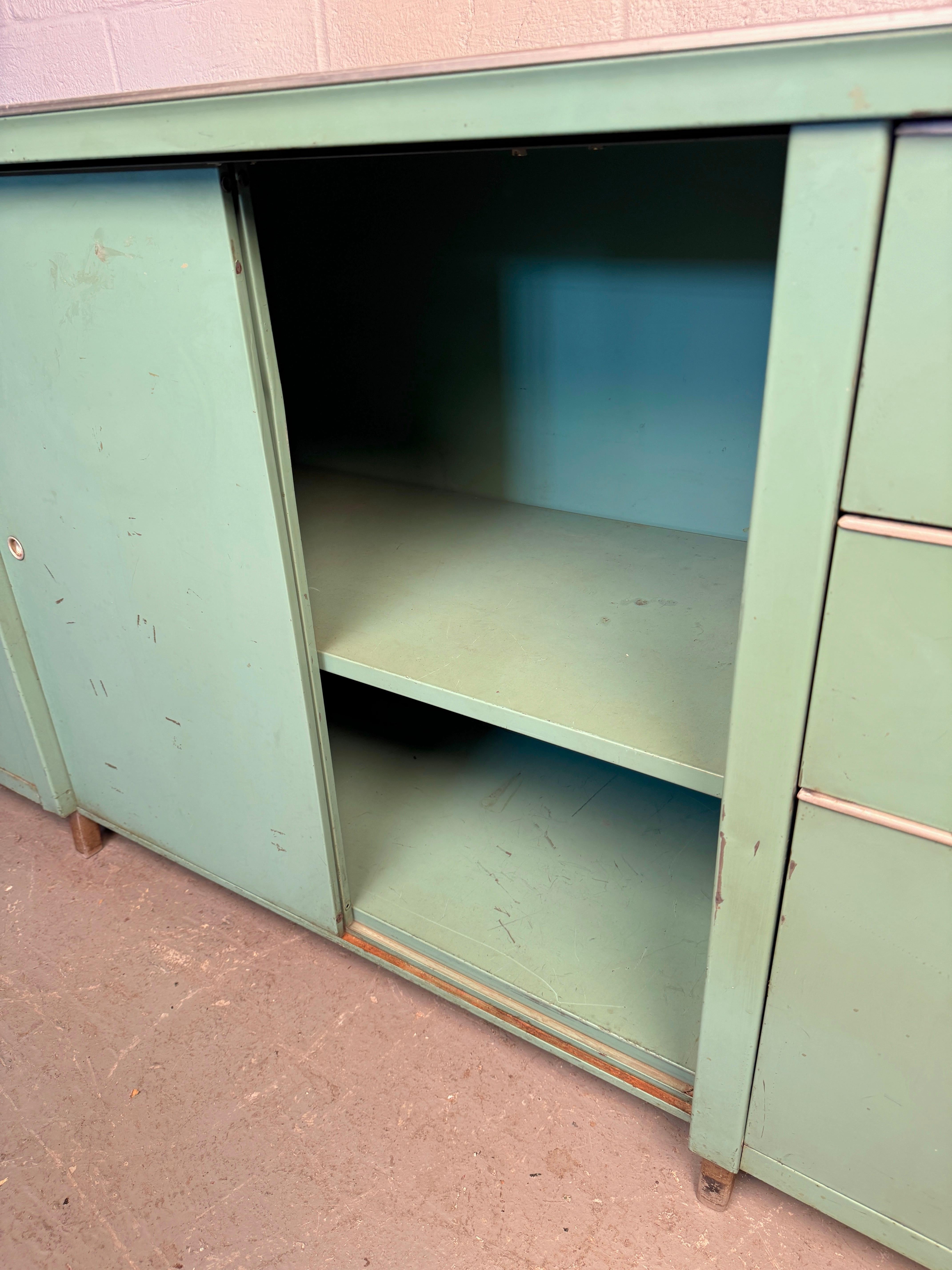Vintage Steel Tanker Office Cabinet For Sale 9