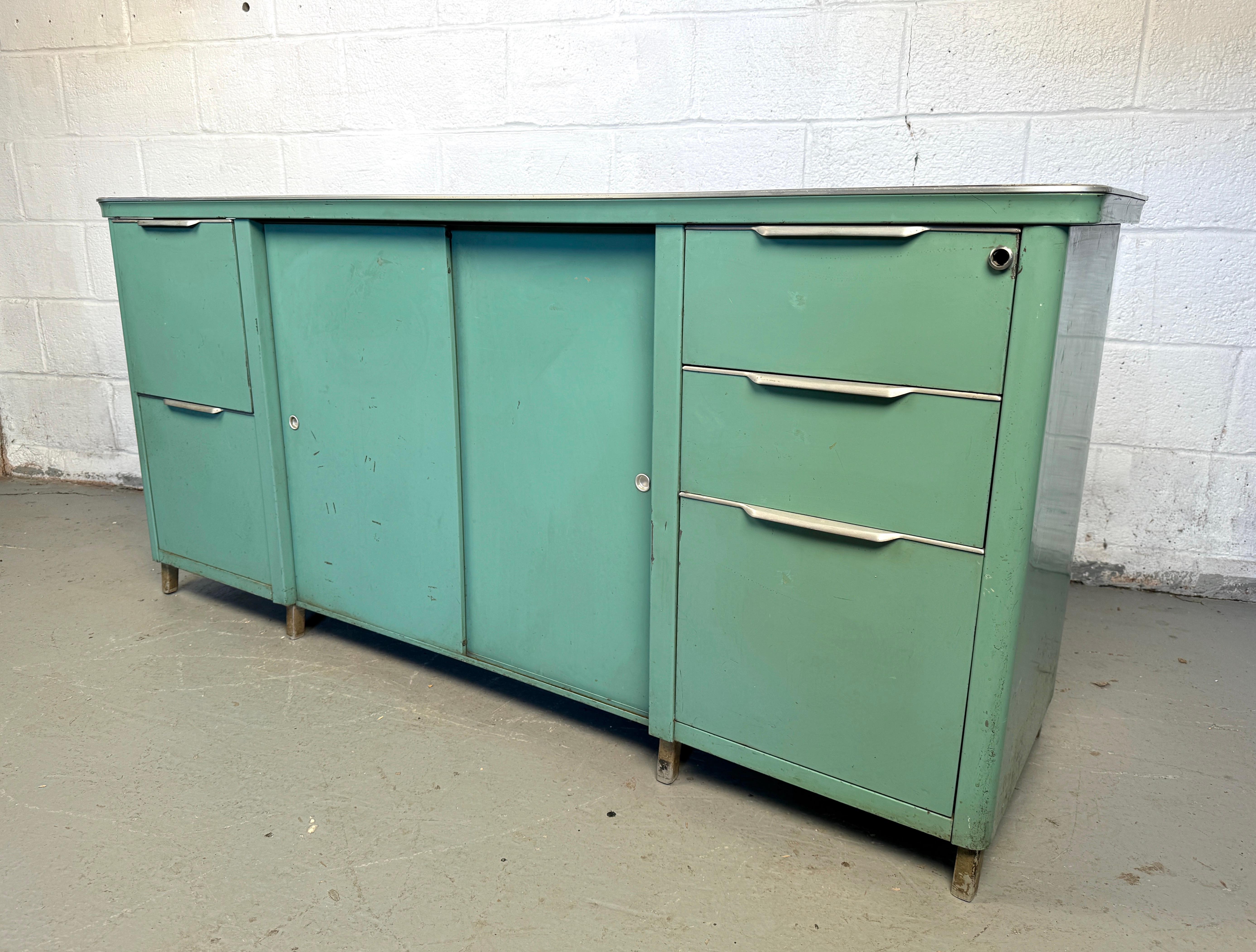 Vintage Steel Tanker Office Cabinet For Sale 11