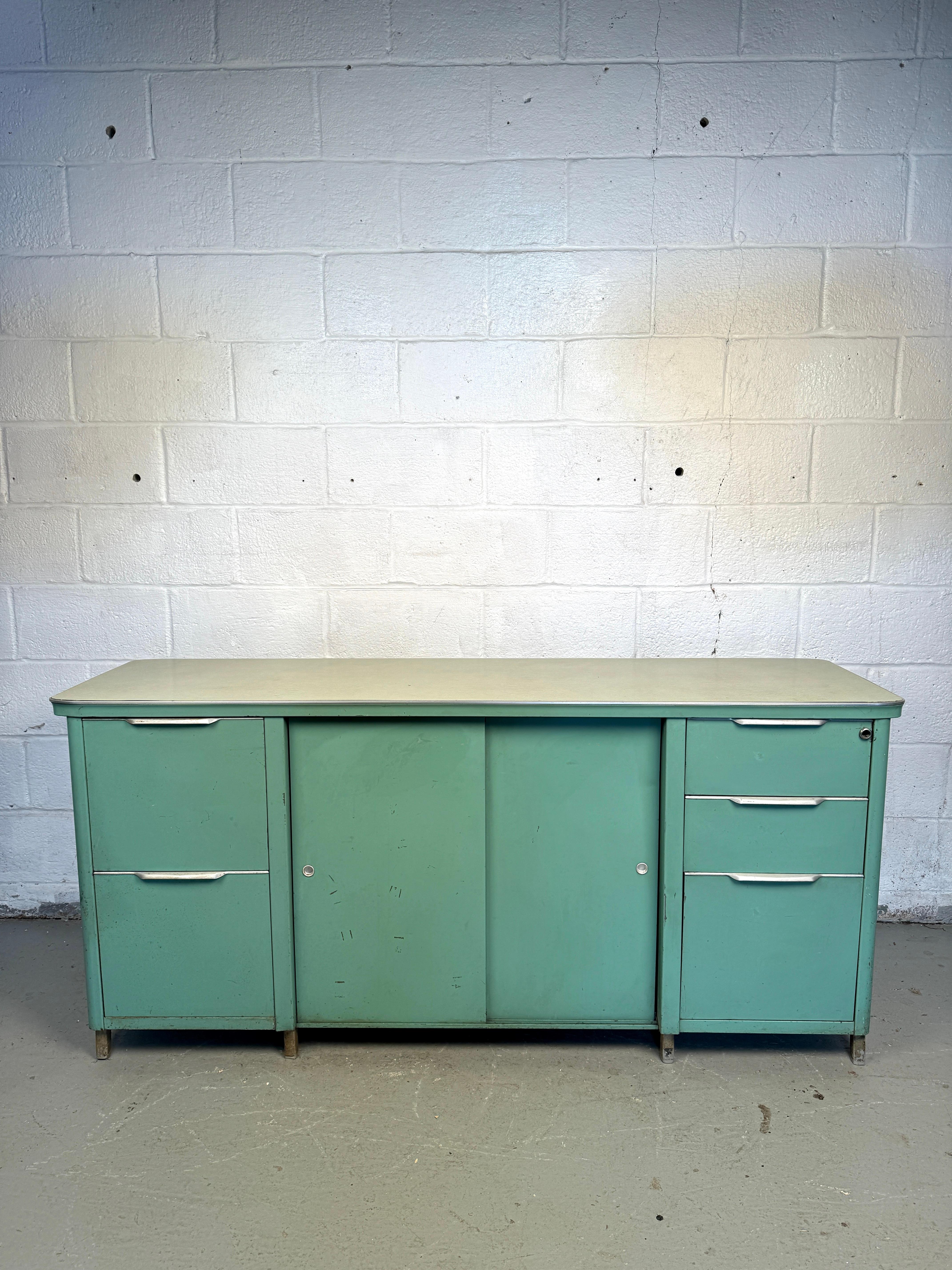 Vintage Steel Tanker Office Cabinet For Sale 14