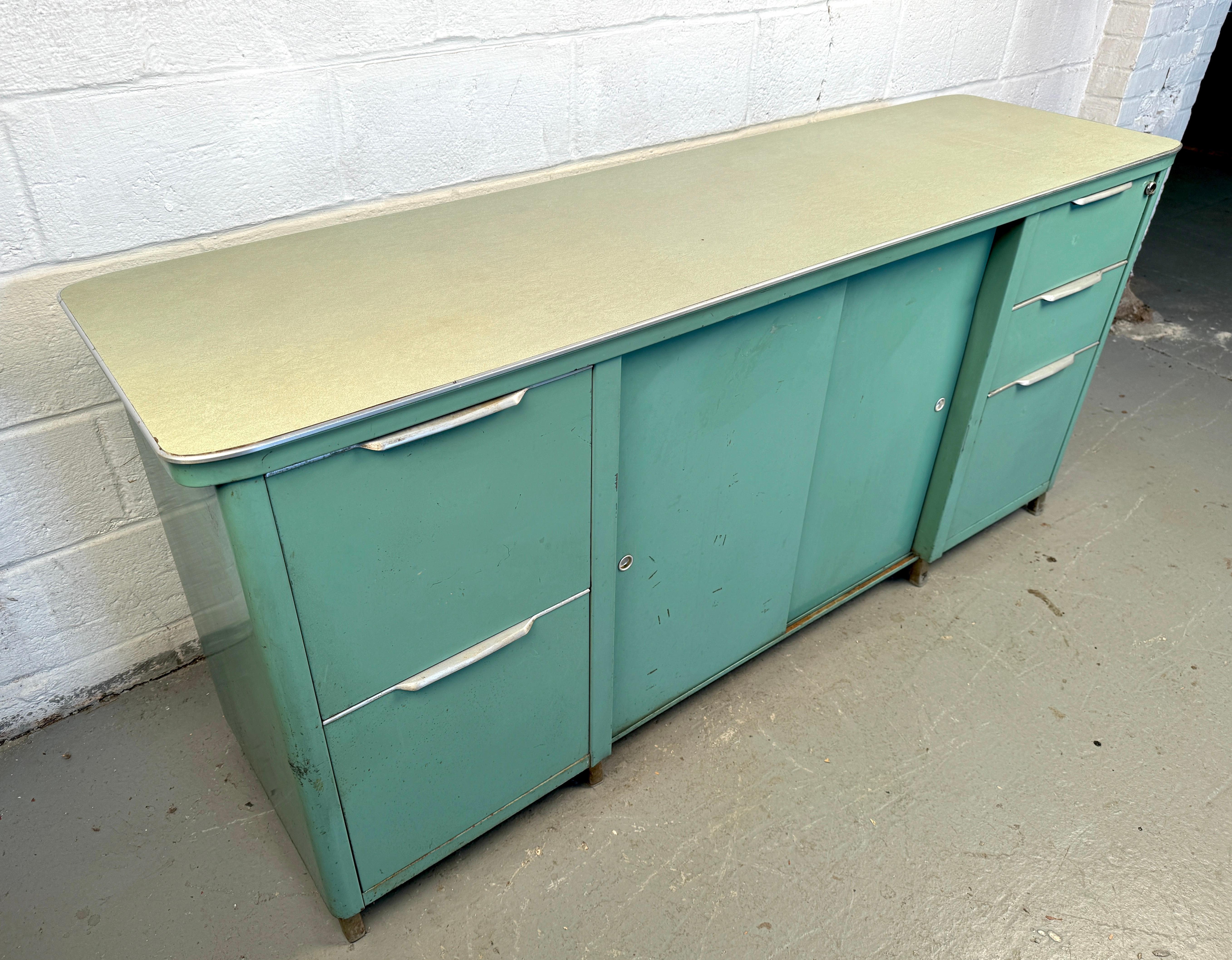 Vintage Steel Tanker Office Cabinet For Sale 13
