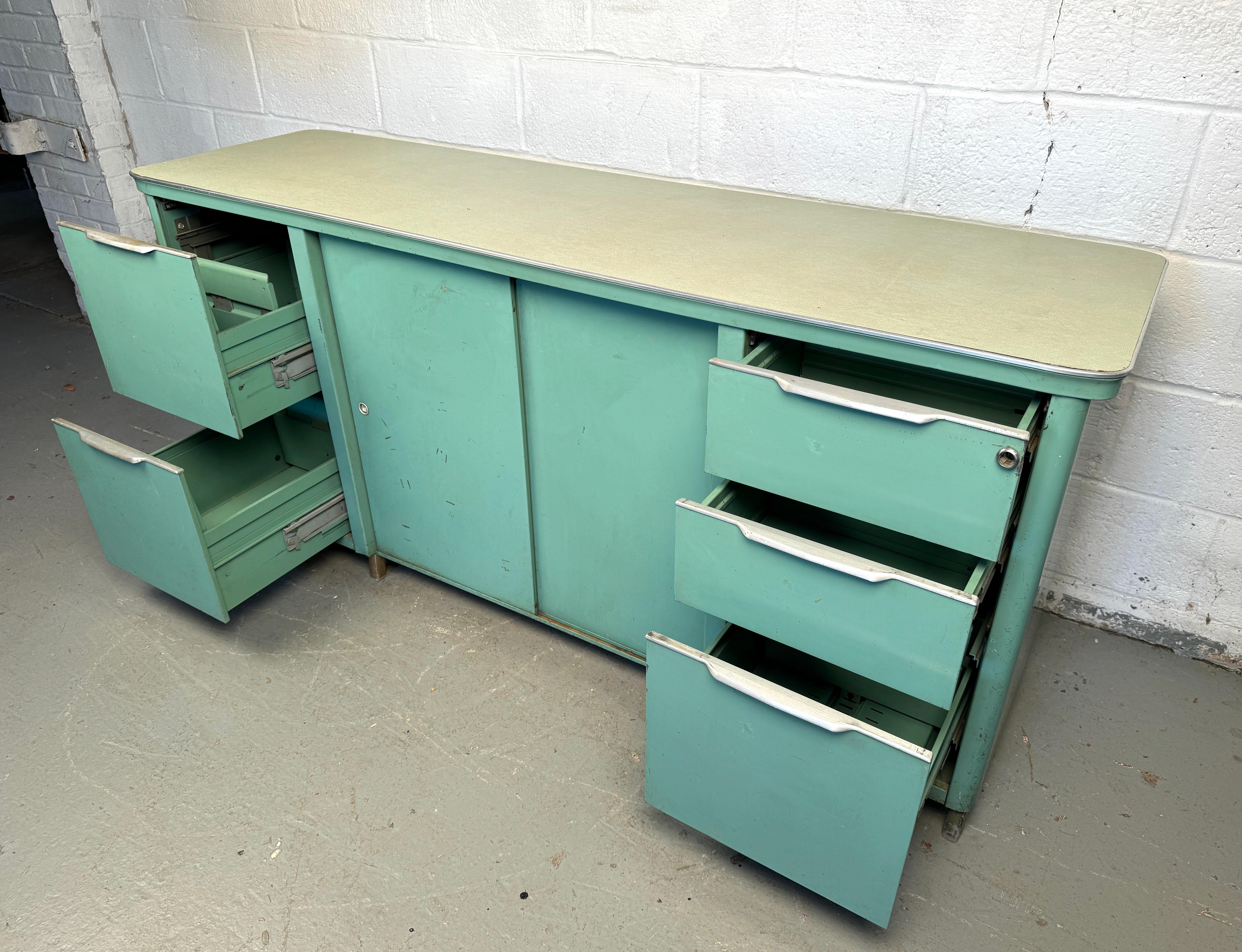 Vintage Steel Tanker Office Cabinet For Sale 1