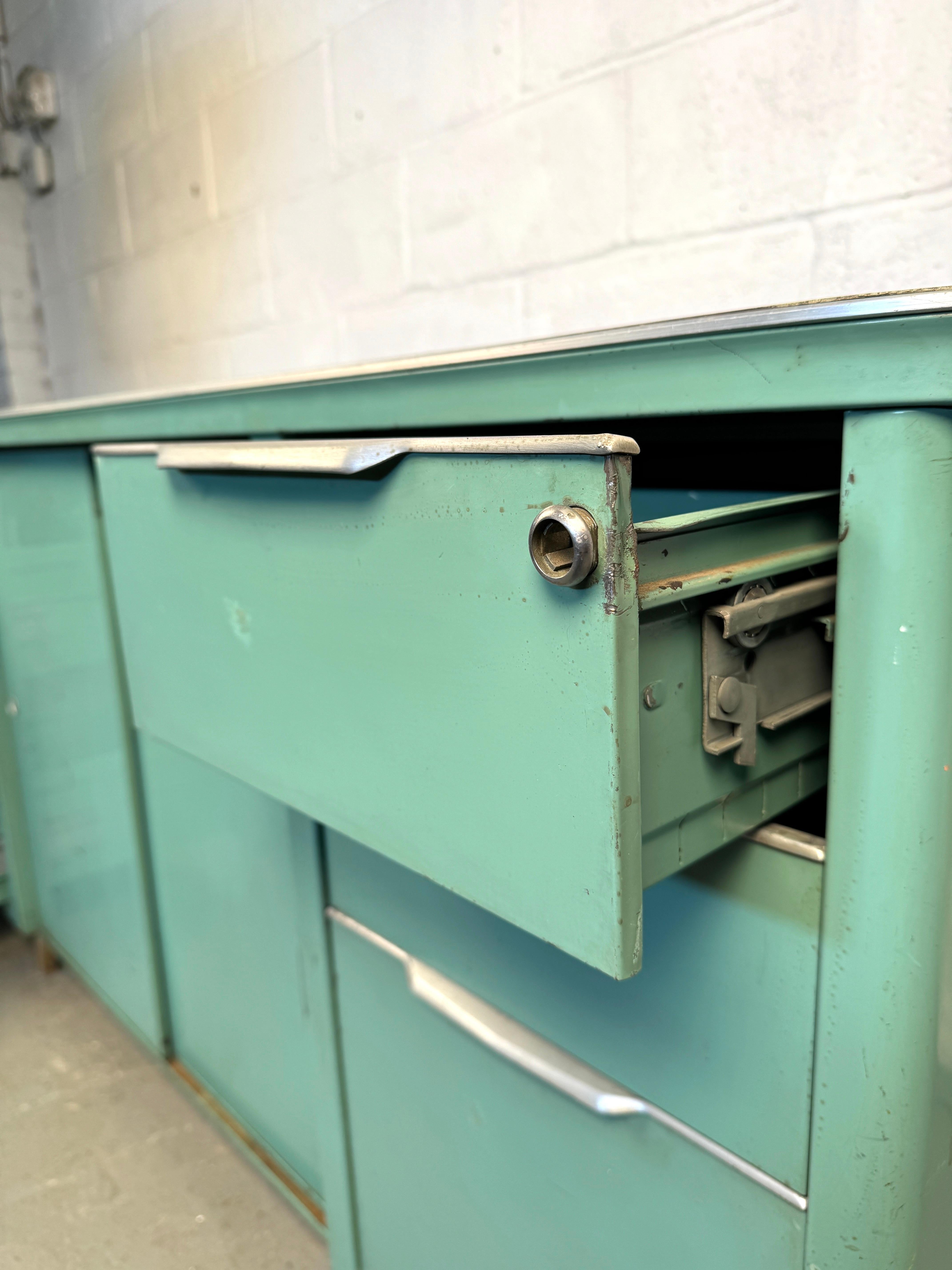 Vintage Steel Tanker Office Cabinet For Sale 3