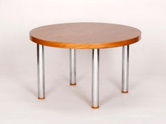 Vintage Steel and Wood Coffee Table, 1950s