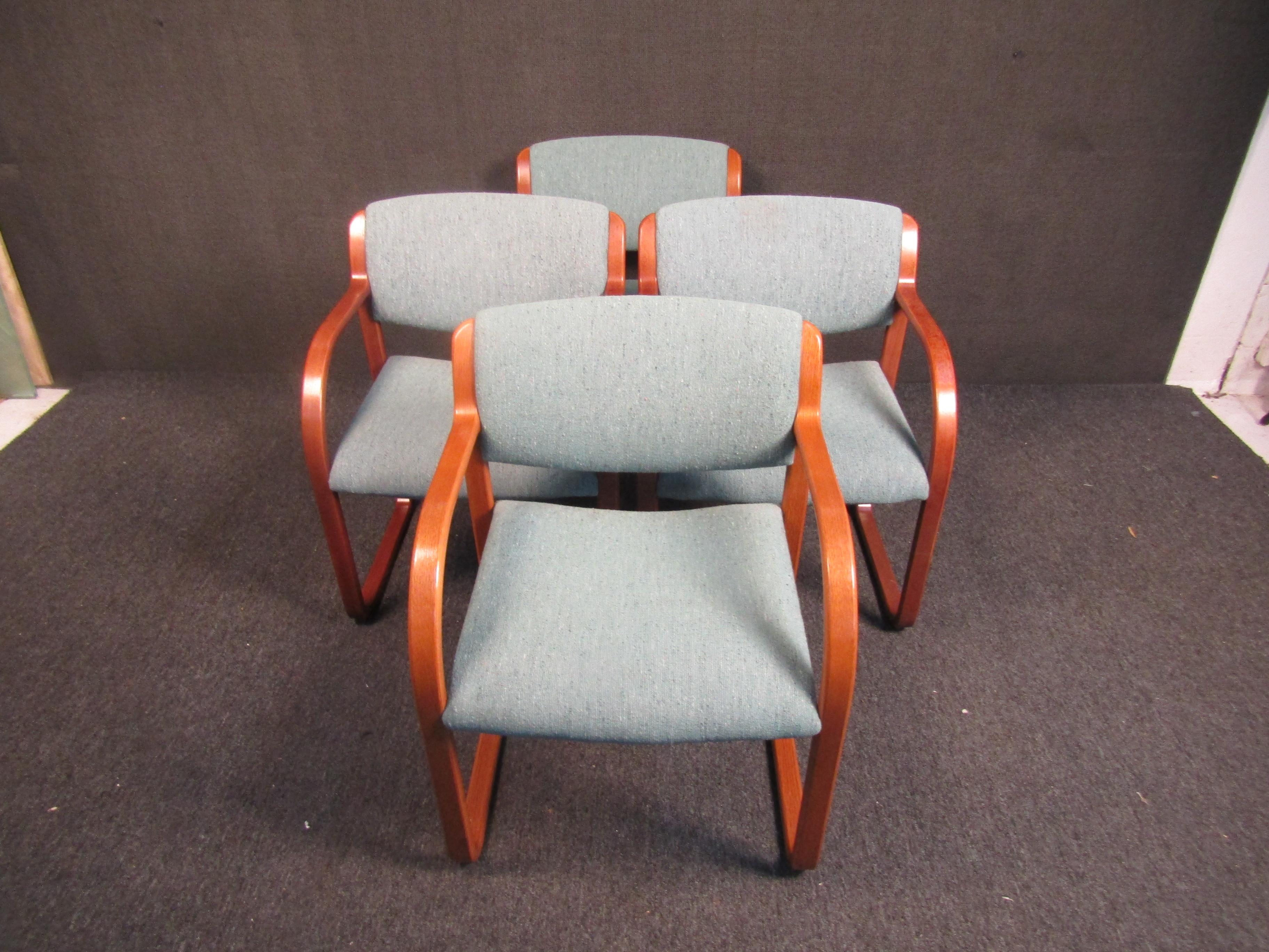 Mid-Century Modern Vintage Steelcase Bentwood Office Chairs For Sale
