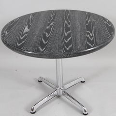 Vintage Steelcase Cerused Oak and Chrome Table
