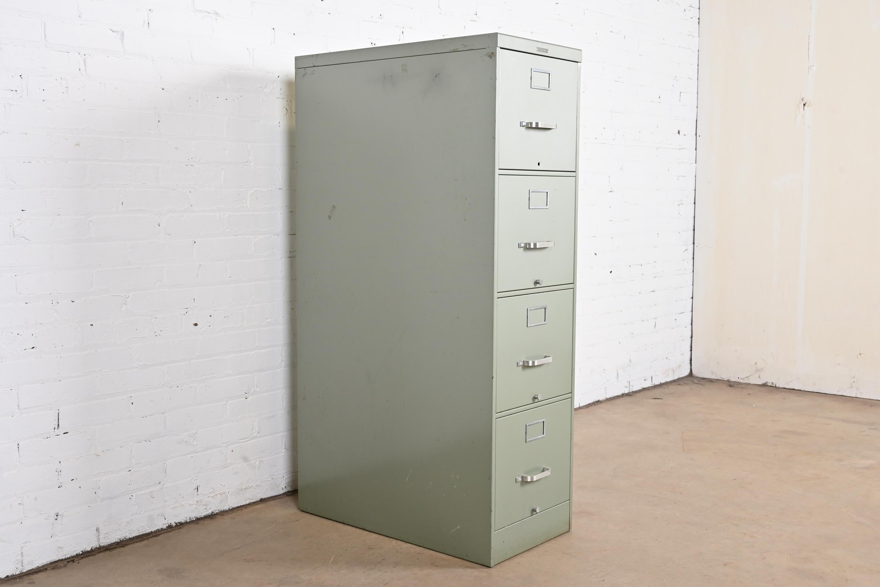 Vintage Steelcase Industrial Metal File Cabinet, circa 1950s 2