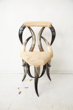 Vintage Steer Horn Accent Chair