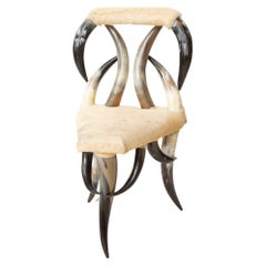 Vintage Steer Horn Accent Chair