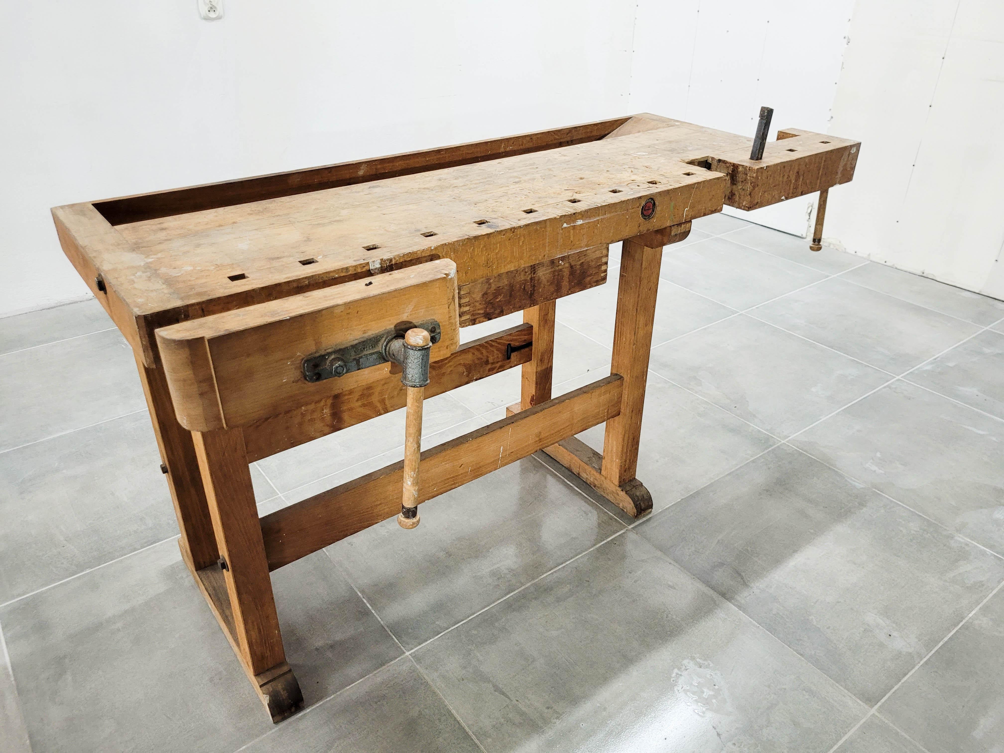 Vintage Steiner Carpenters Workbench, Germany, 1950s 10