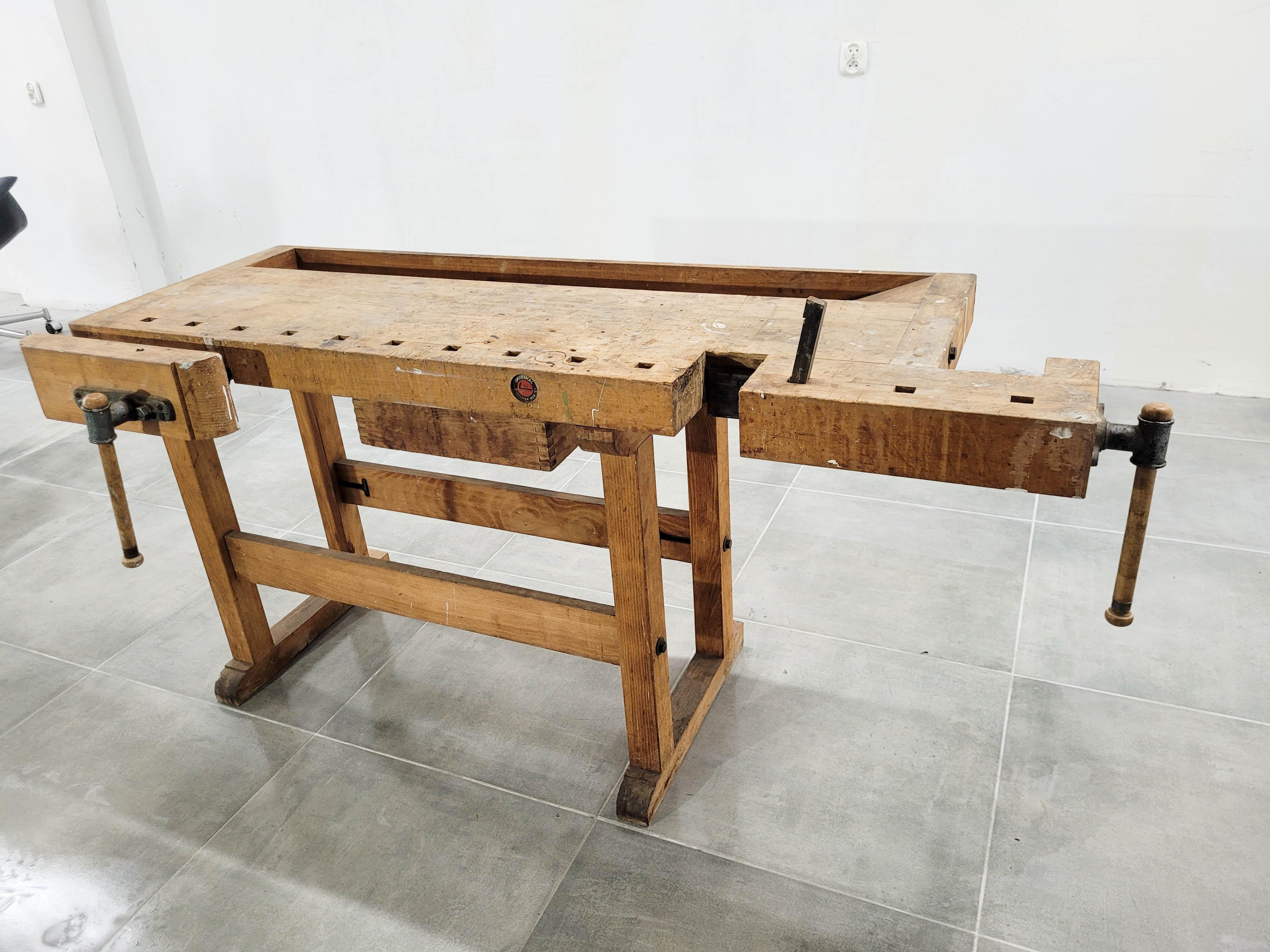 Vintage Steiner Carpenters Workbench, Germany, 1950s 11
