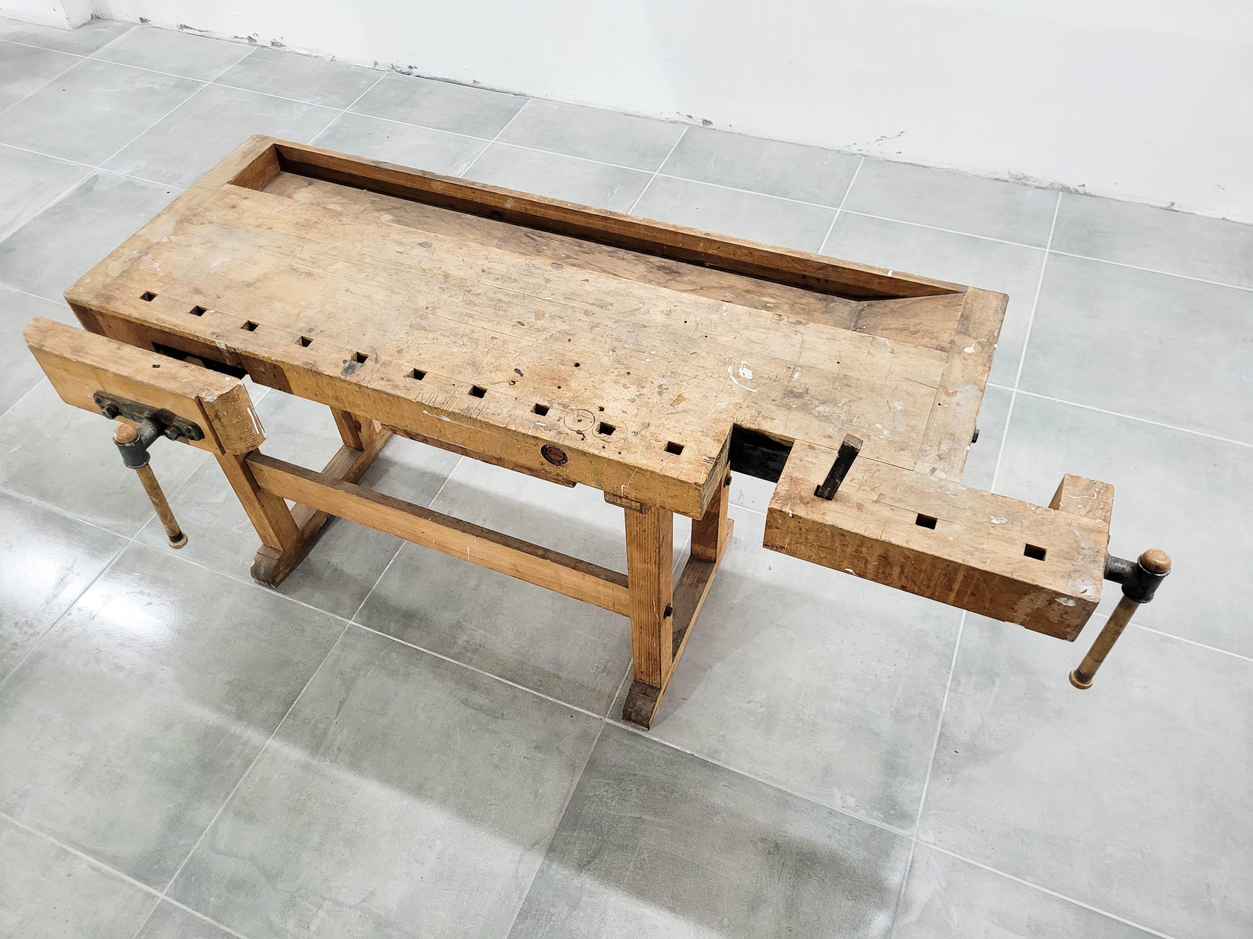 Vintage Steiner Carpenters Workbench, Germany, 1950s 12