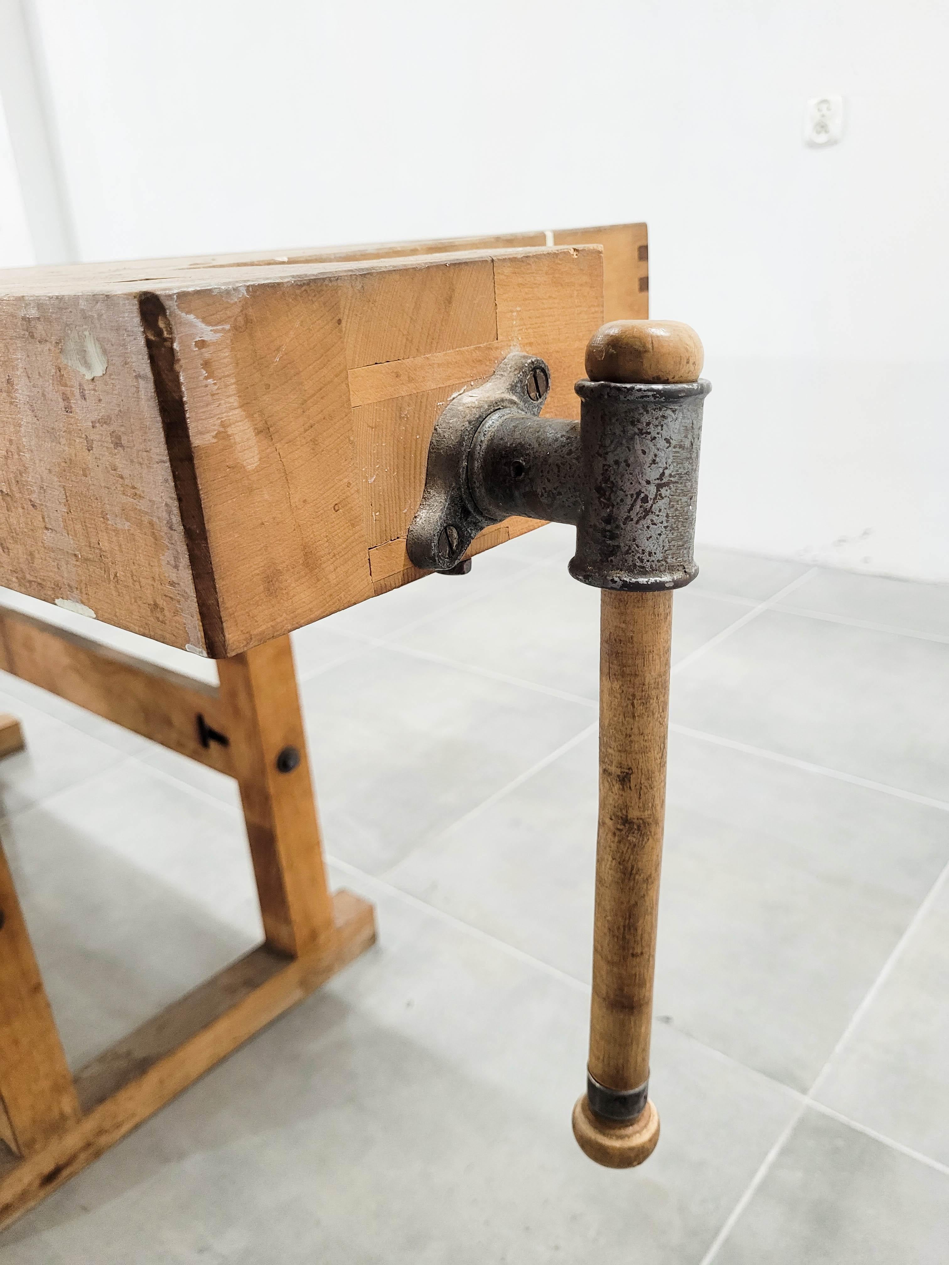 Industrial Vintage Steiner Carpenters Workbench, Germany, 1950s