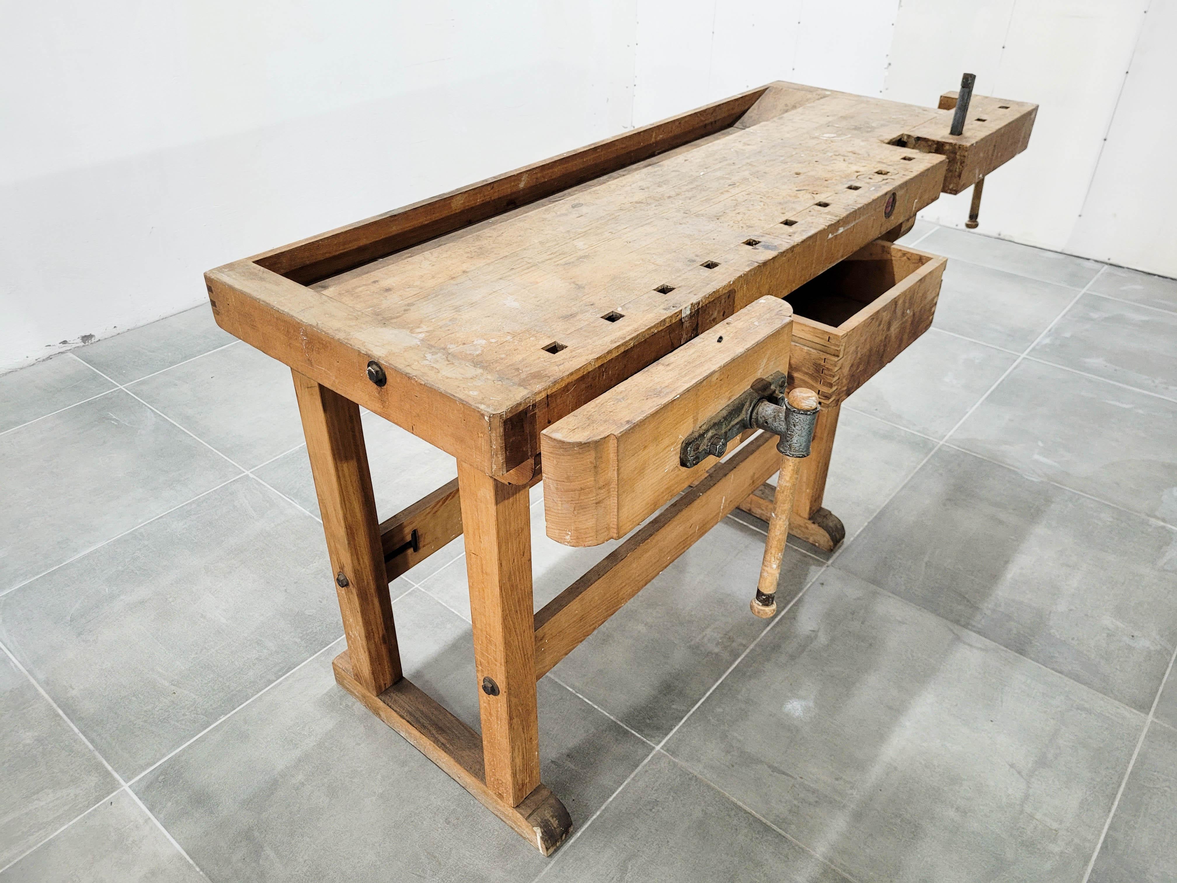 19th Century Vintage Steiner Carpenters Workbench, Germany, 1950s
