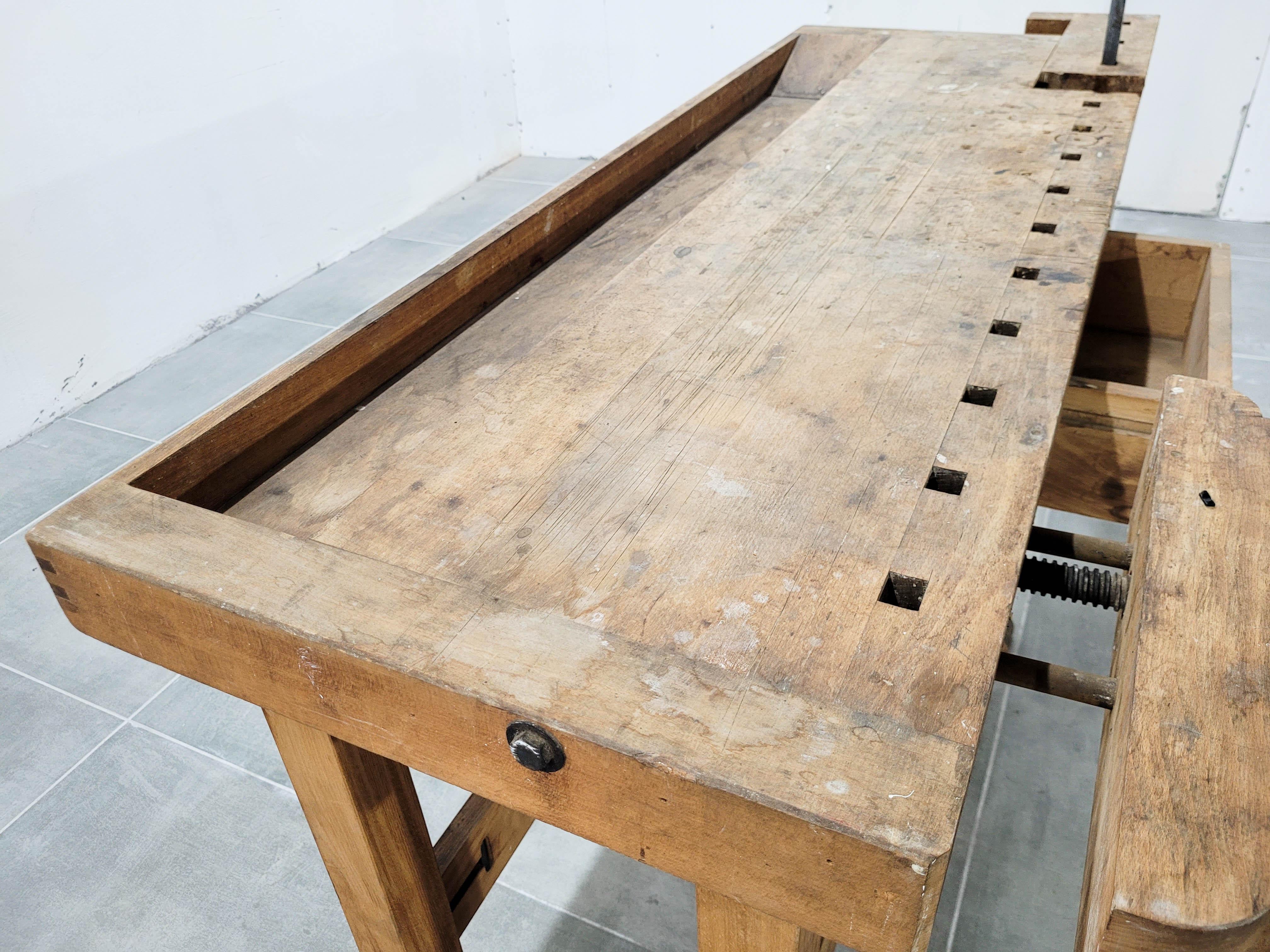 Steel Vintage Steiner Carpenters Workbench, Germany, 1950s