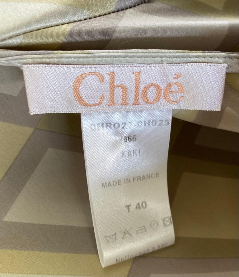 Chloé by Stella McCartney FW1998 Mauve Silk Embroidered Blouse