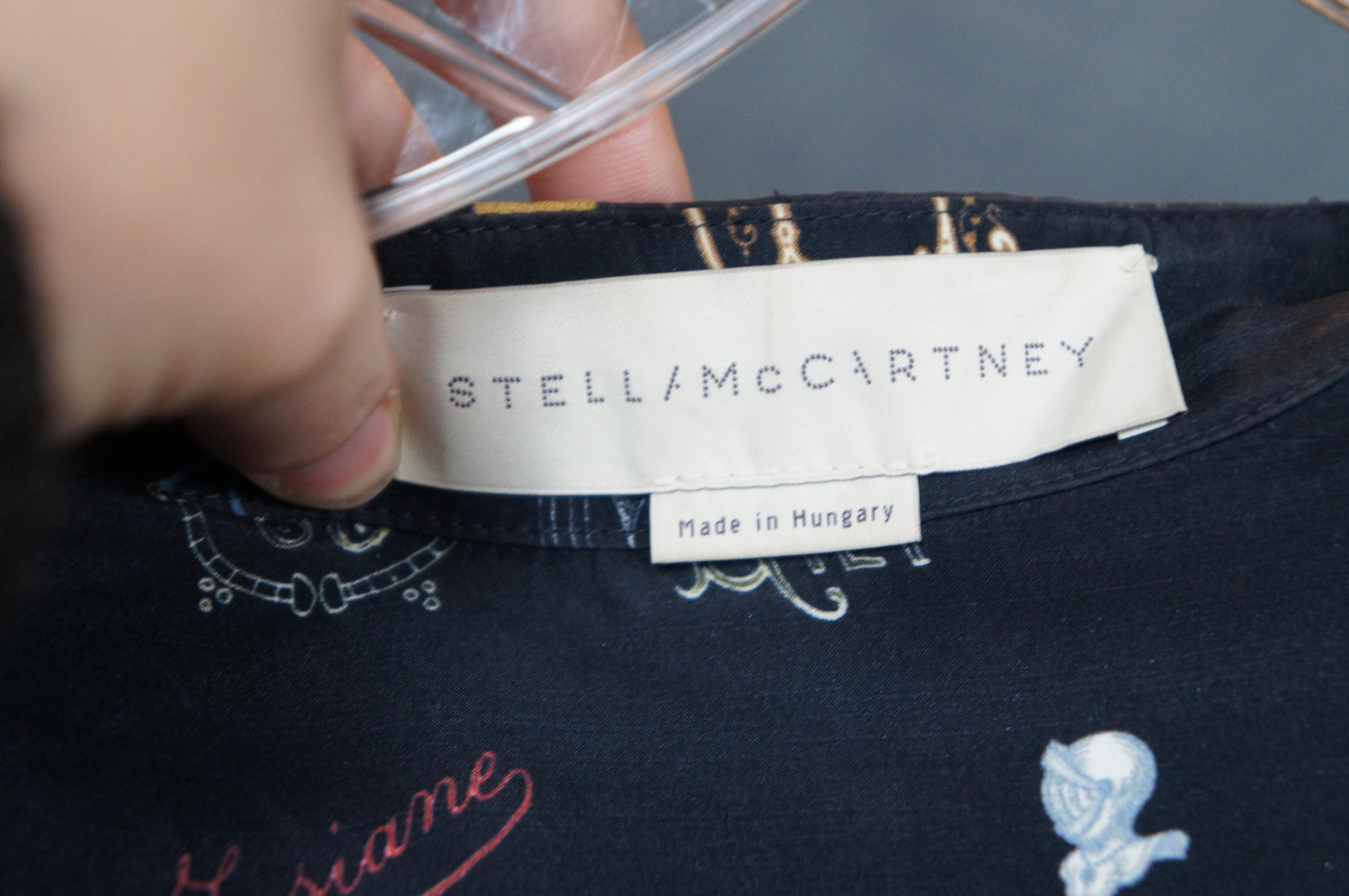 Vintage Stella McCartney 100% Silk Womens Button Up Dress Shirt Blouse S 36 For Sale 3