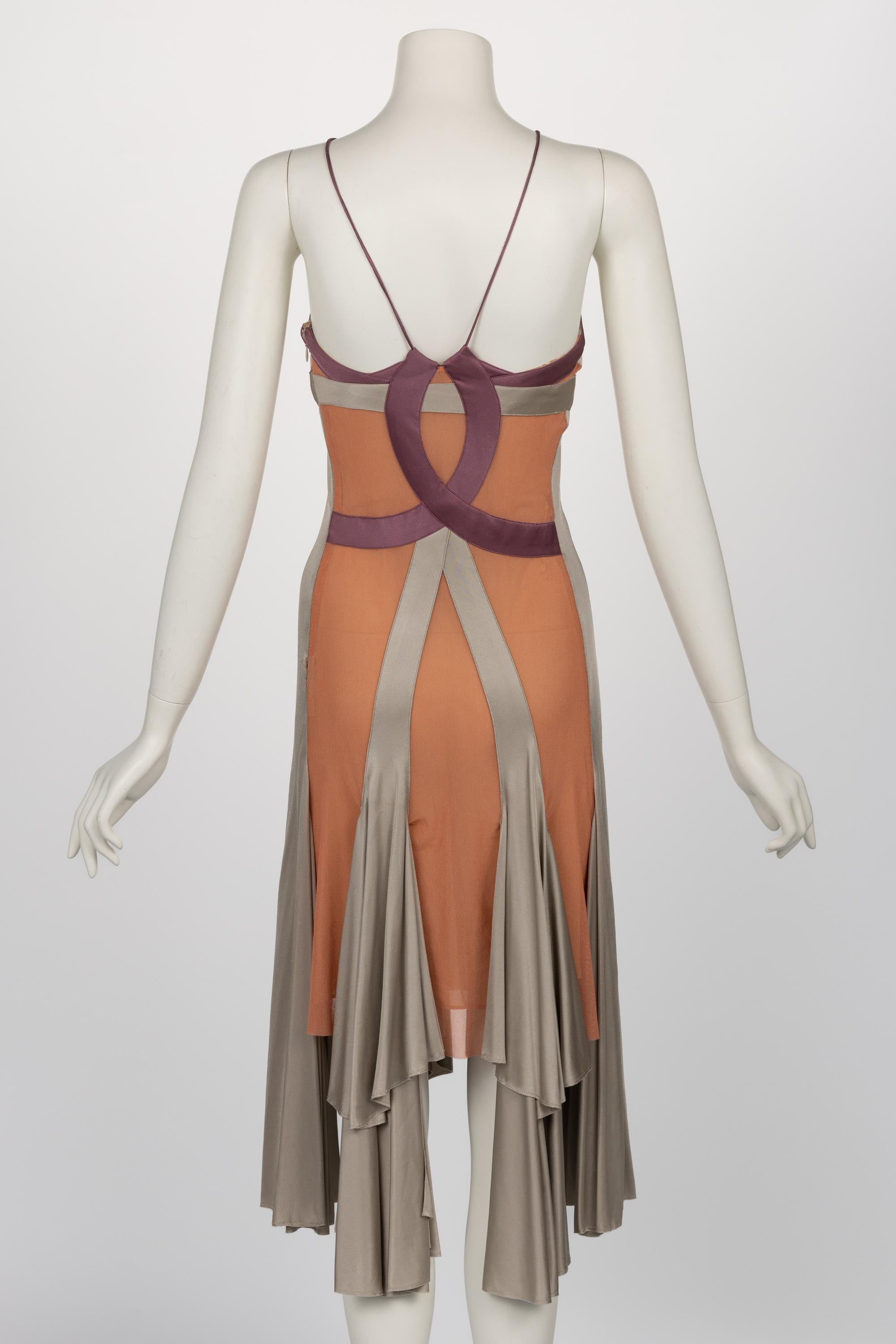 Vintage Stella McCartney Asymmetric Cutout Draped Dress In Good Condition For Sale In Boca Raton, FL
