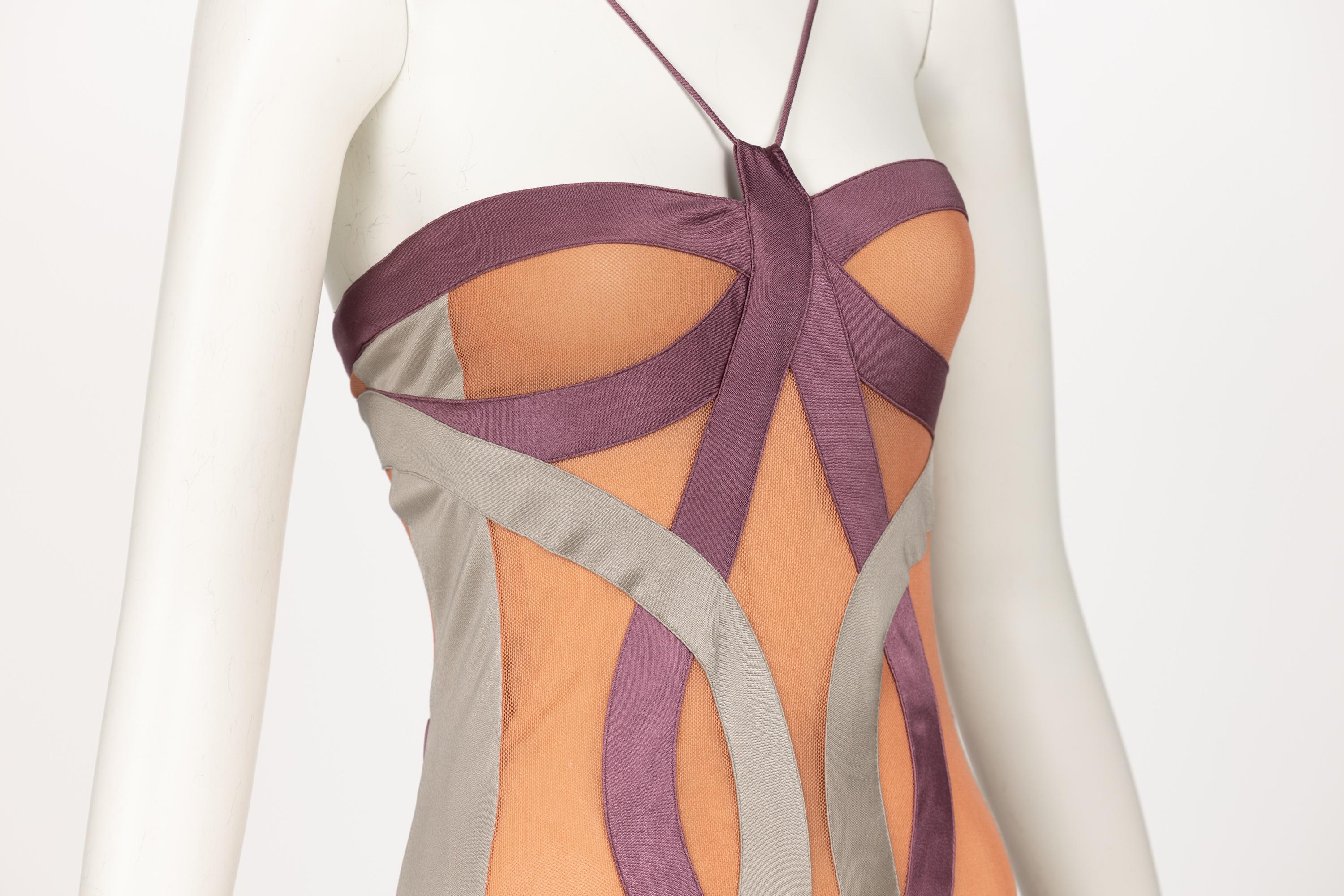 Vintage Stella McCartney Asymmetric Cutout Draped Dress For Sale 2