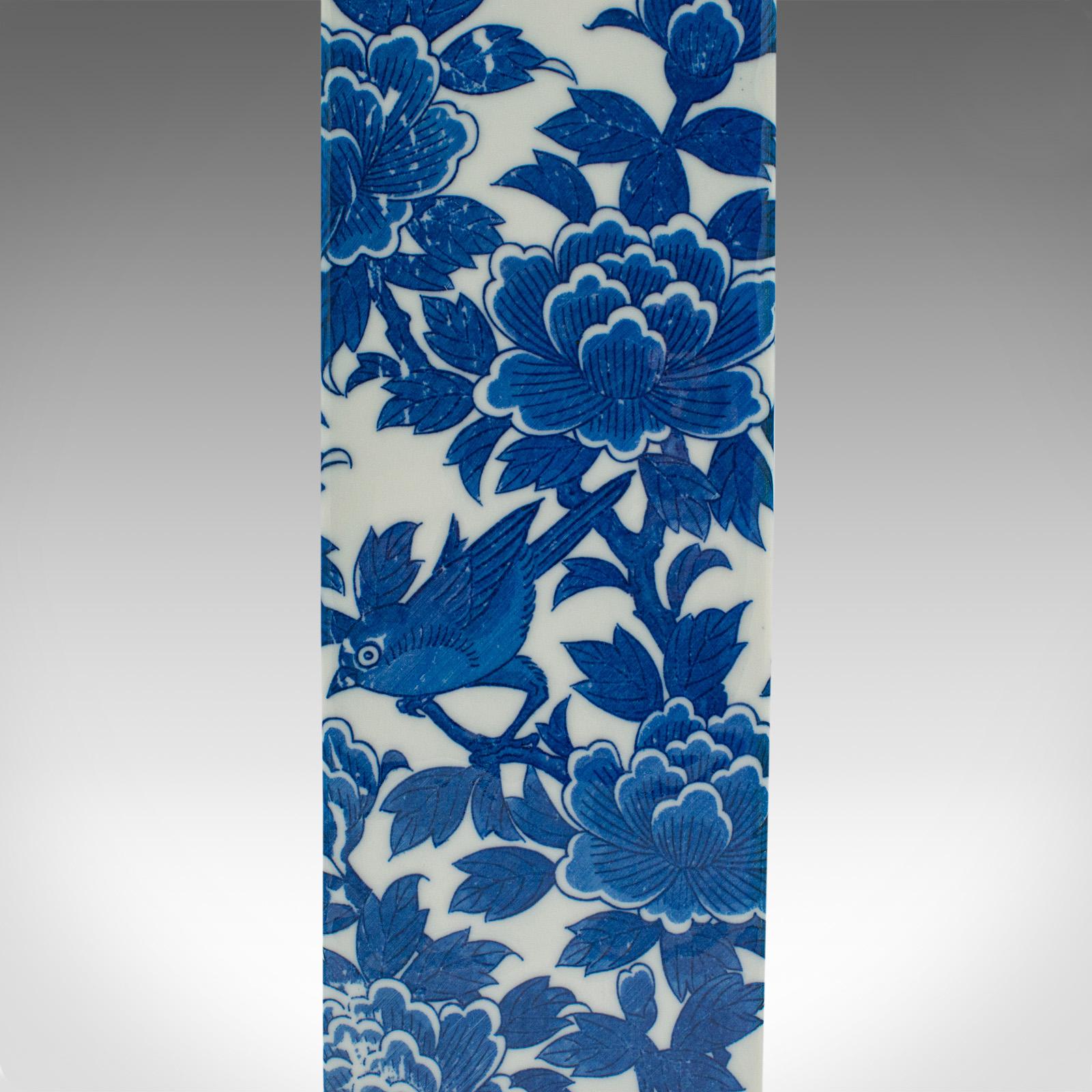 Vintage Stem Vase, Chinese, Flower Sleeve, Blue & White Decor, Late 20th Century For Sale 5