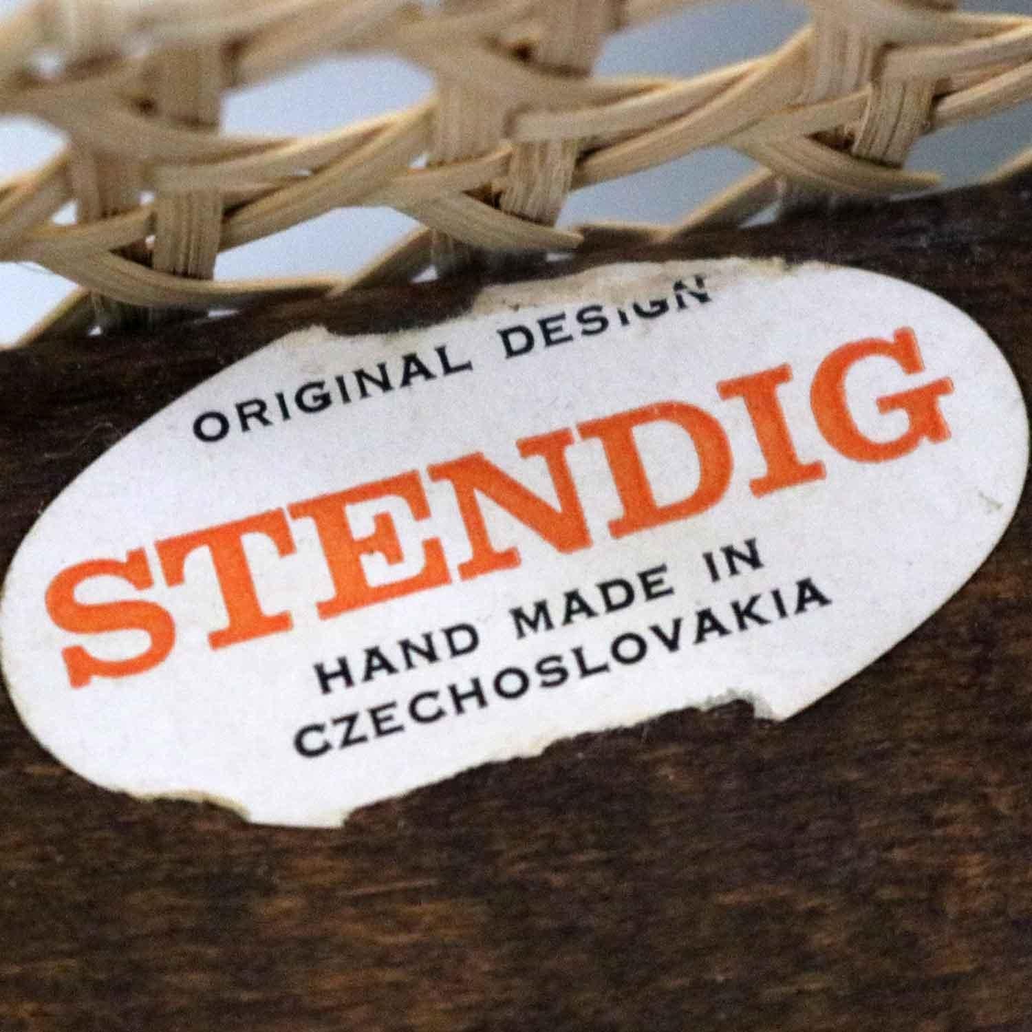 Vintage Stendig Bentwood & Cane Rocker Double Circle Design w Handle by Thonet 9