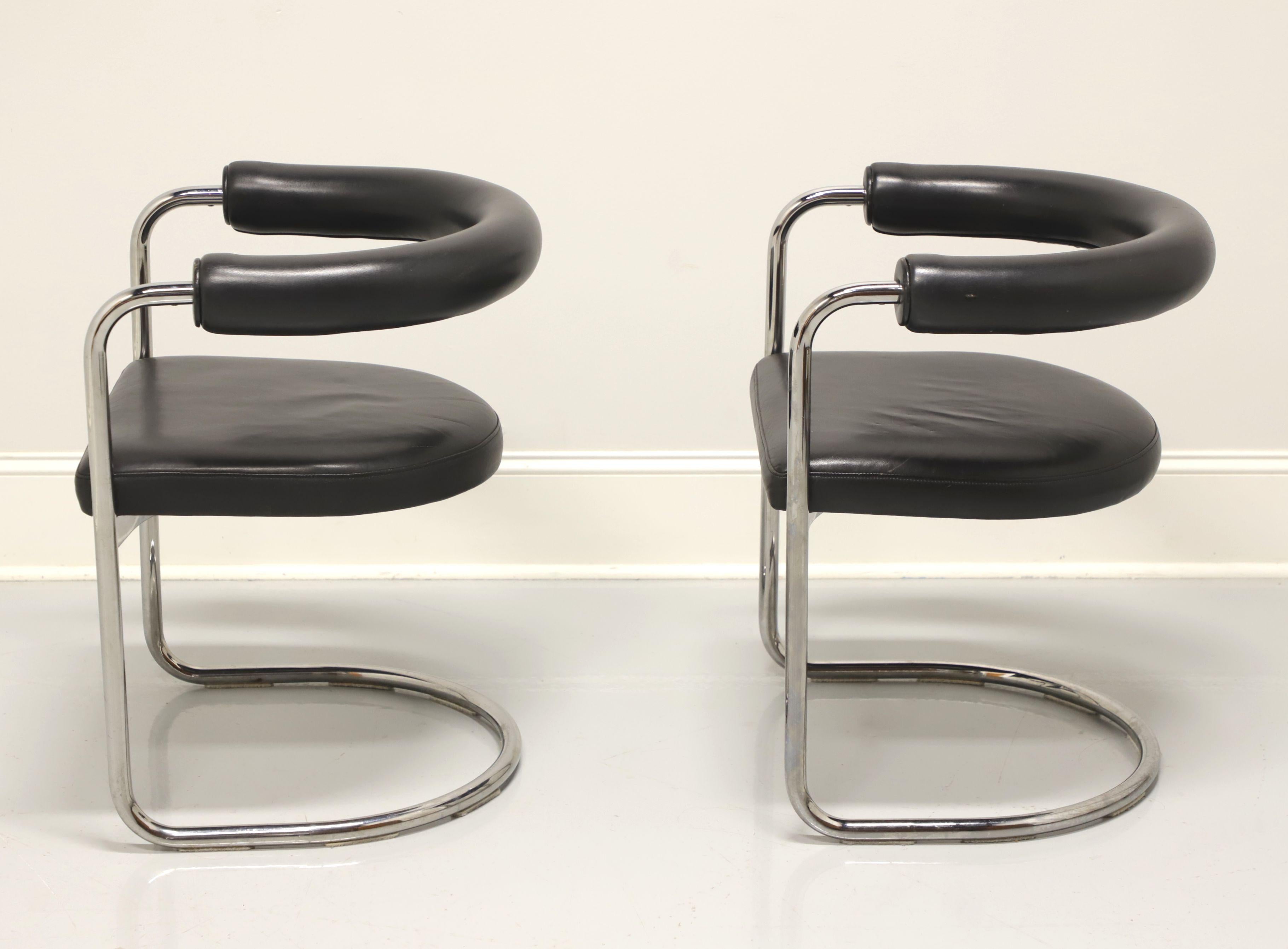 Modern STENDIG Tubular Steel Cantilever Chairs - Pair