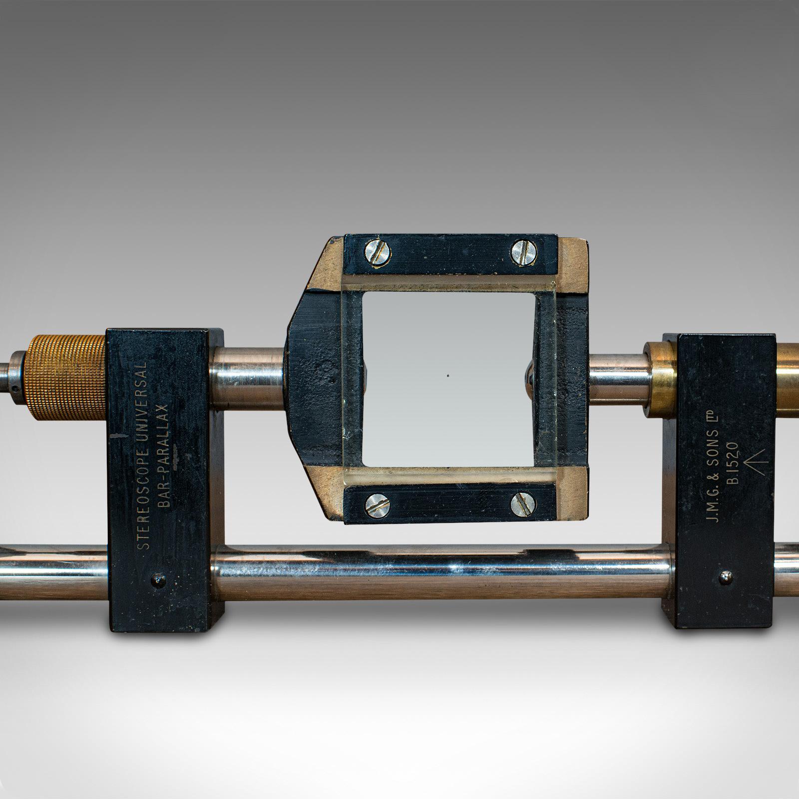 Brass Vintage Stereoscope Bar Parallax, Scientific Instrument, JM Glauser, London For Sale