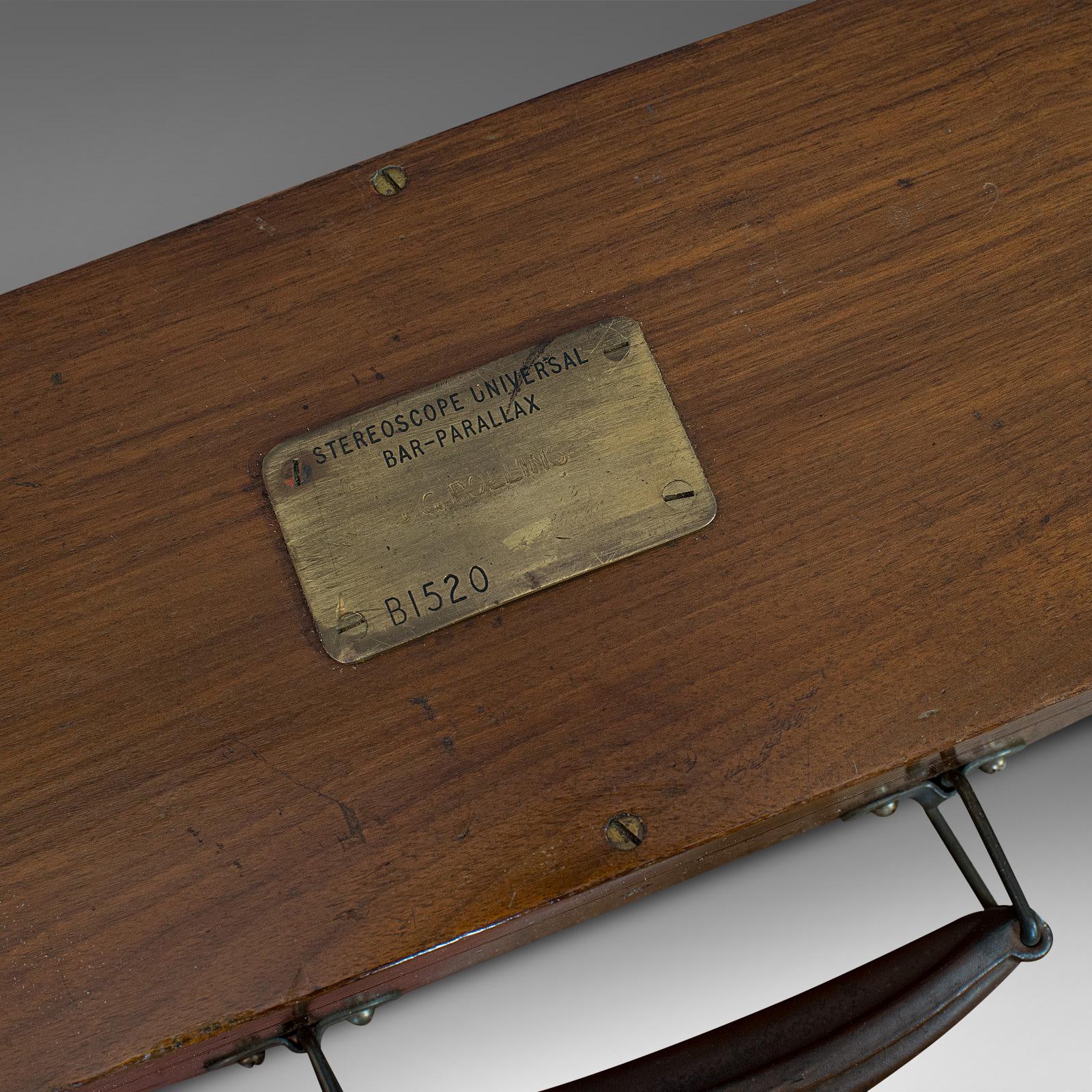 Vintage Stereoscope Bar Parallax, Scientific Instrument, JM Glauser, London For Sale 1