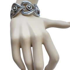 Vintage Sterling 925 Hearts Flowers Bracelet