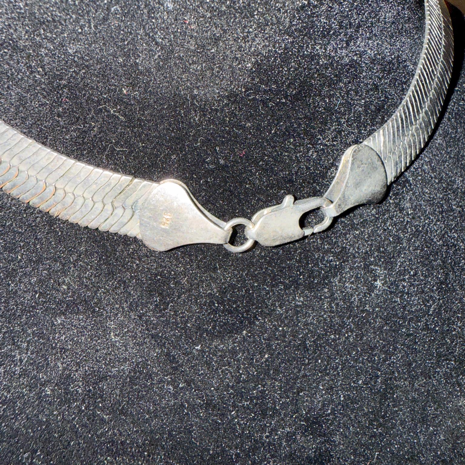 Collana d'epoca in sterling .925 Catena decorativa Gioielli da collezione in vendita 3