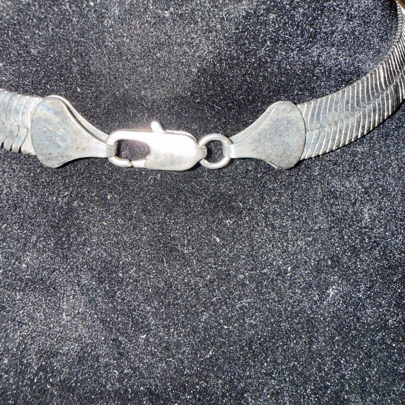 Fine XX secolo Collana d'epoca in sterling .925 Catena decorativa Gioielli da collezione in vendita