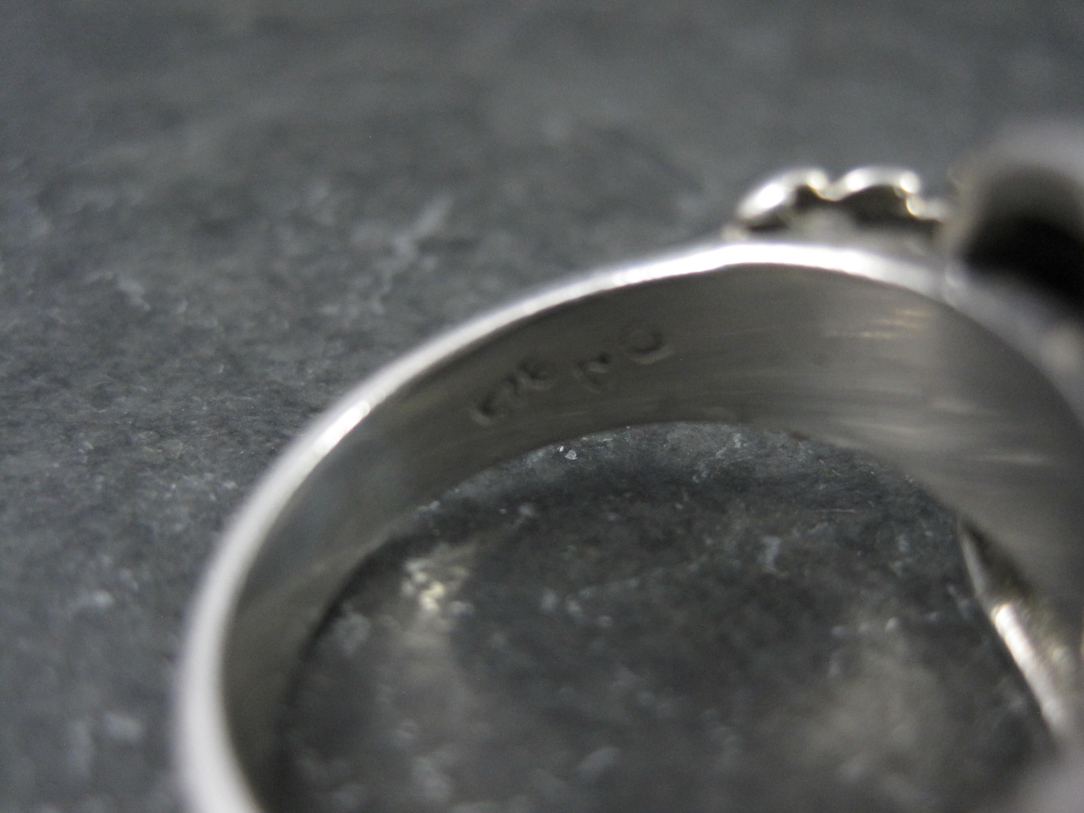 Vintage Sterling and 14K Lapis Lazuli Ring Size 8 For Sale 1