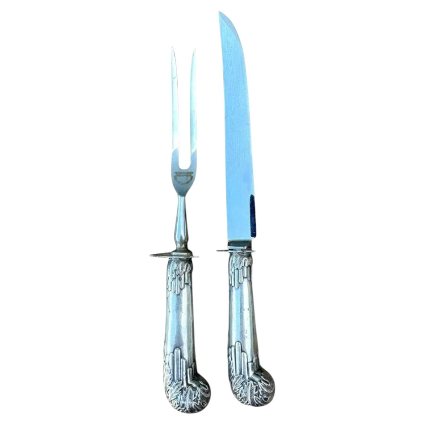 Vintage Sterling Carving - Set of 2