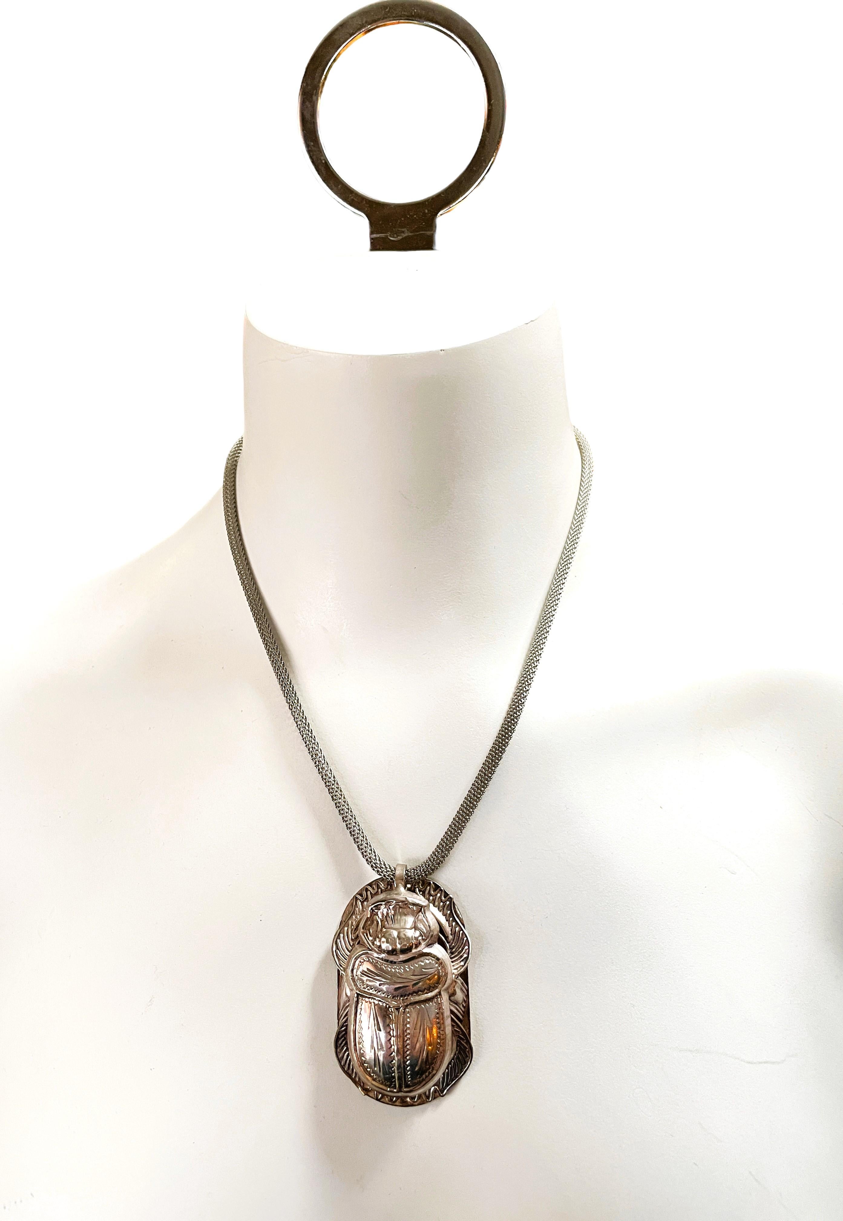 vintage scarab necklace