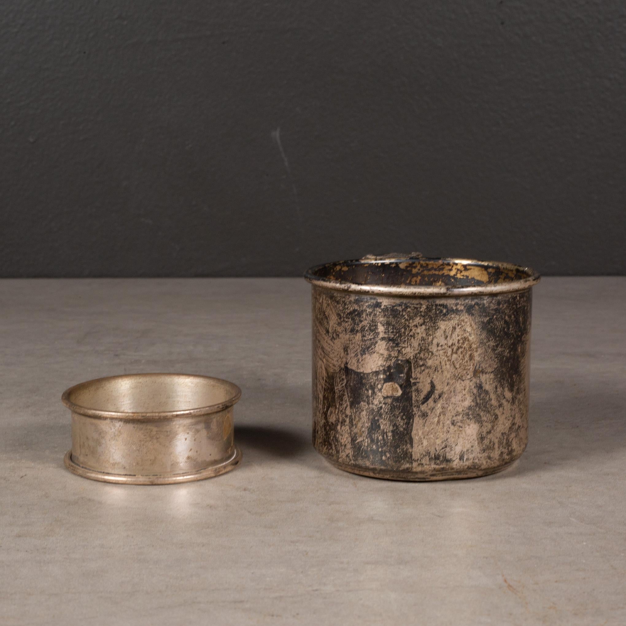 Vintage Sterling Silver Baby Cup and Napkin Holder Engraved 
