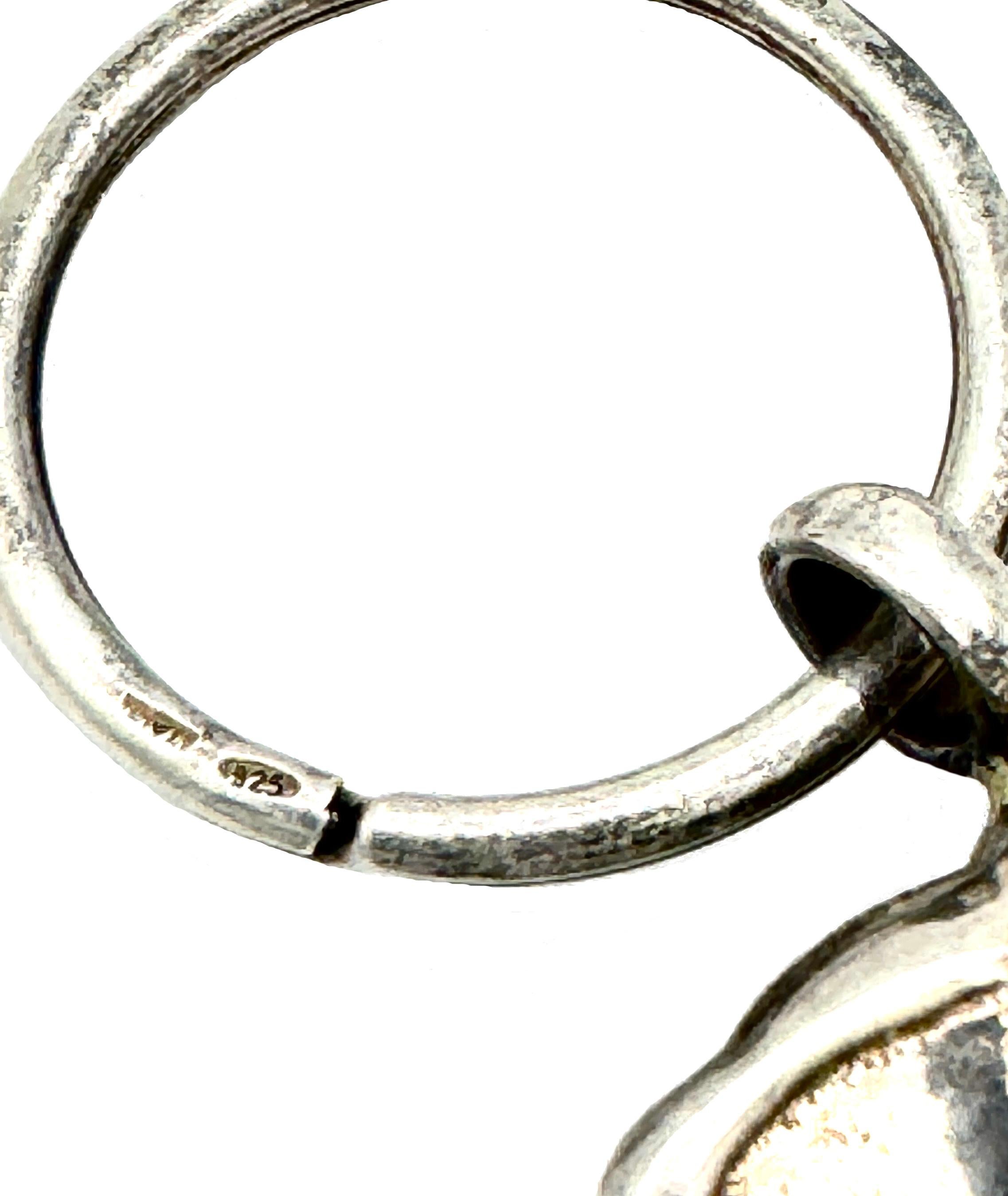 Colgante Llavero Elehant Vintage de Plata de Ley para Bebé en Bueno estado para la venta en Munich, Bavaria
