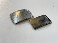 Vintage Sterling Silver Belt Buckles, R. Blackinton & Co. and Engine-Turned