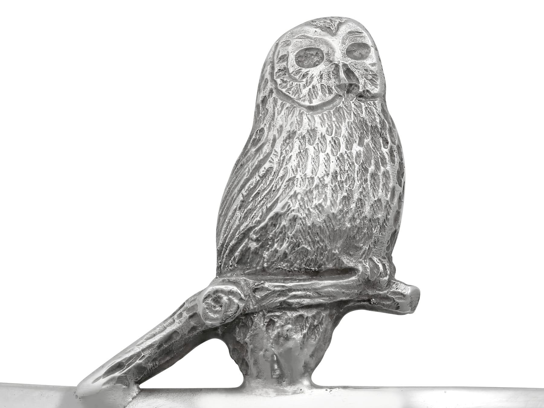 Servilleteros vintage pájaro de plata de ley (1992) en venta 9