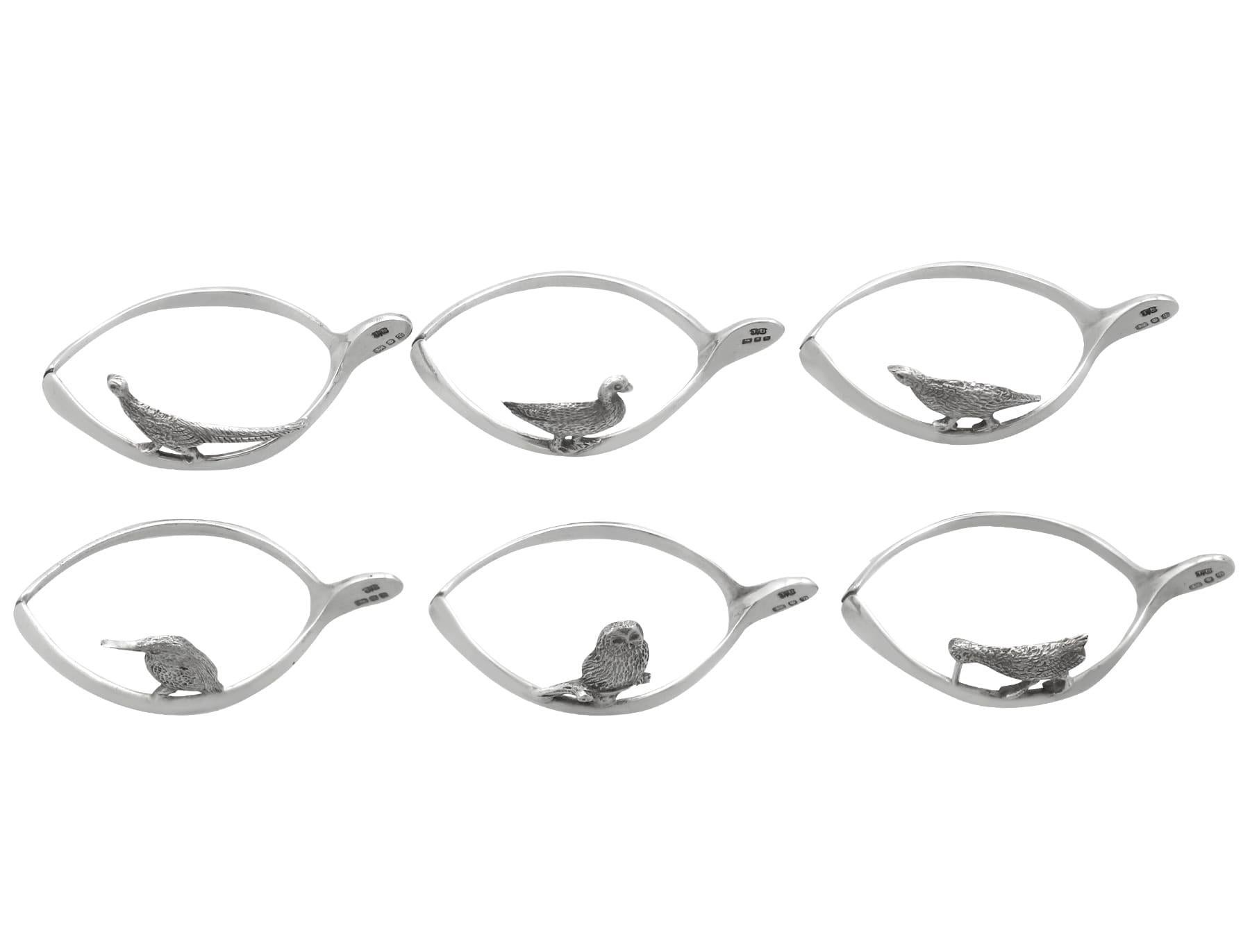 Servilleteros vintage pájaro de plata de ley (1992) en Excelente estado para la venta en Jesmond, Newcastle Upon Tyne