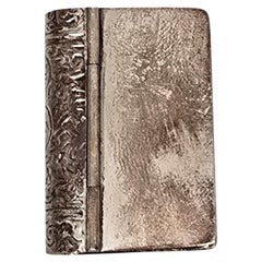 Used Sterling Silver Book Pill Box #19507