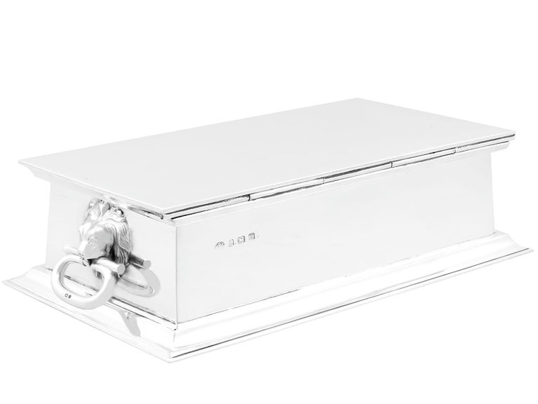 Vintage Sterling Silver Box For Sale at 1stDibs