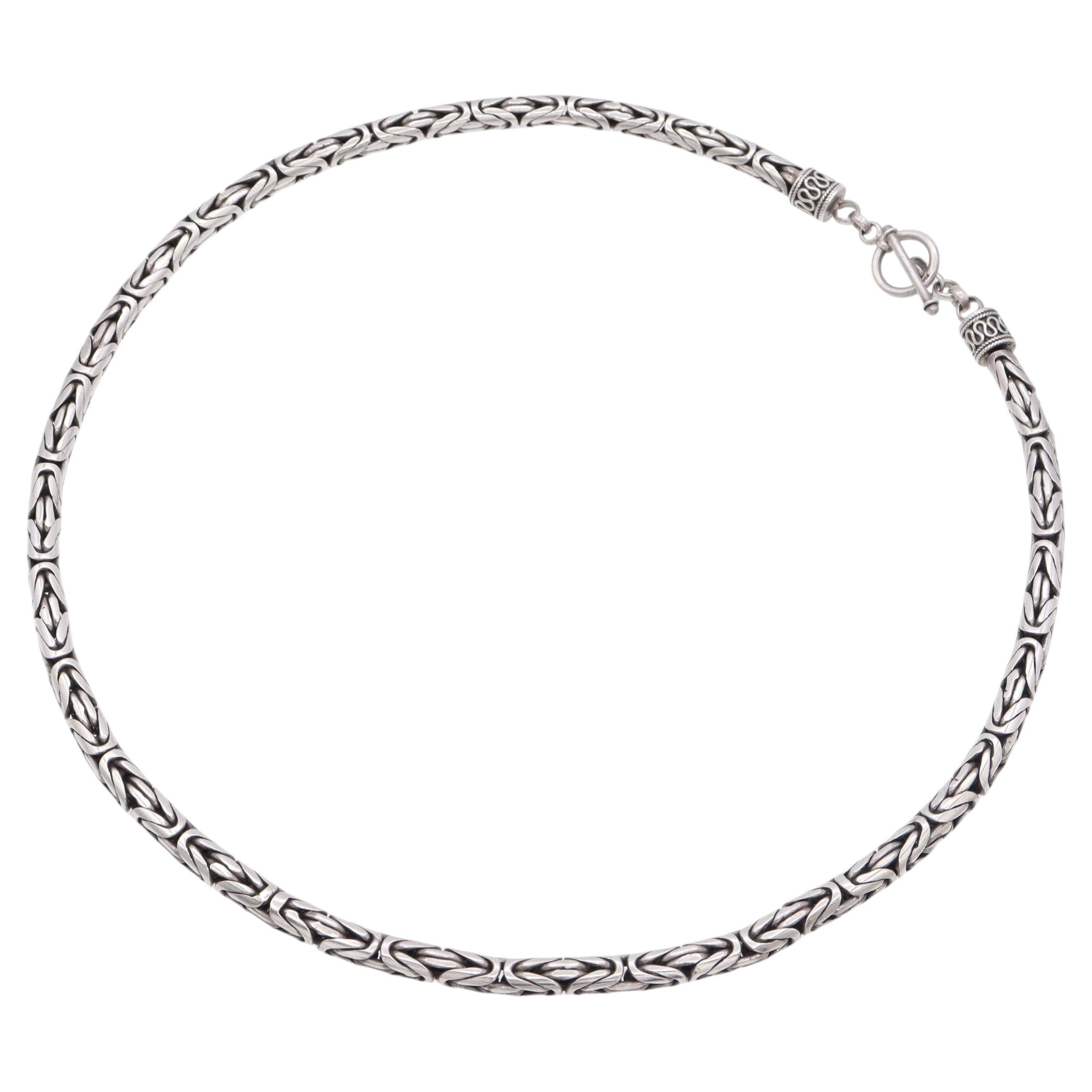 Vintage Sterling Silber Byzantine Toggle Clasp Kette