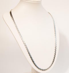 Vintage Sterling Silver C Link Chain Necklace